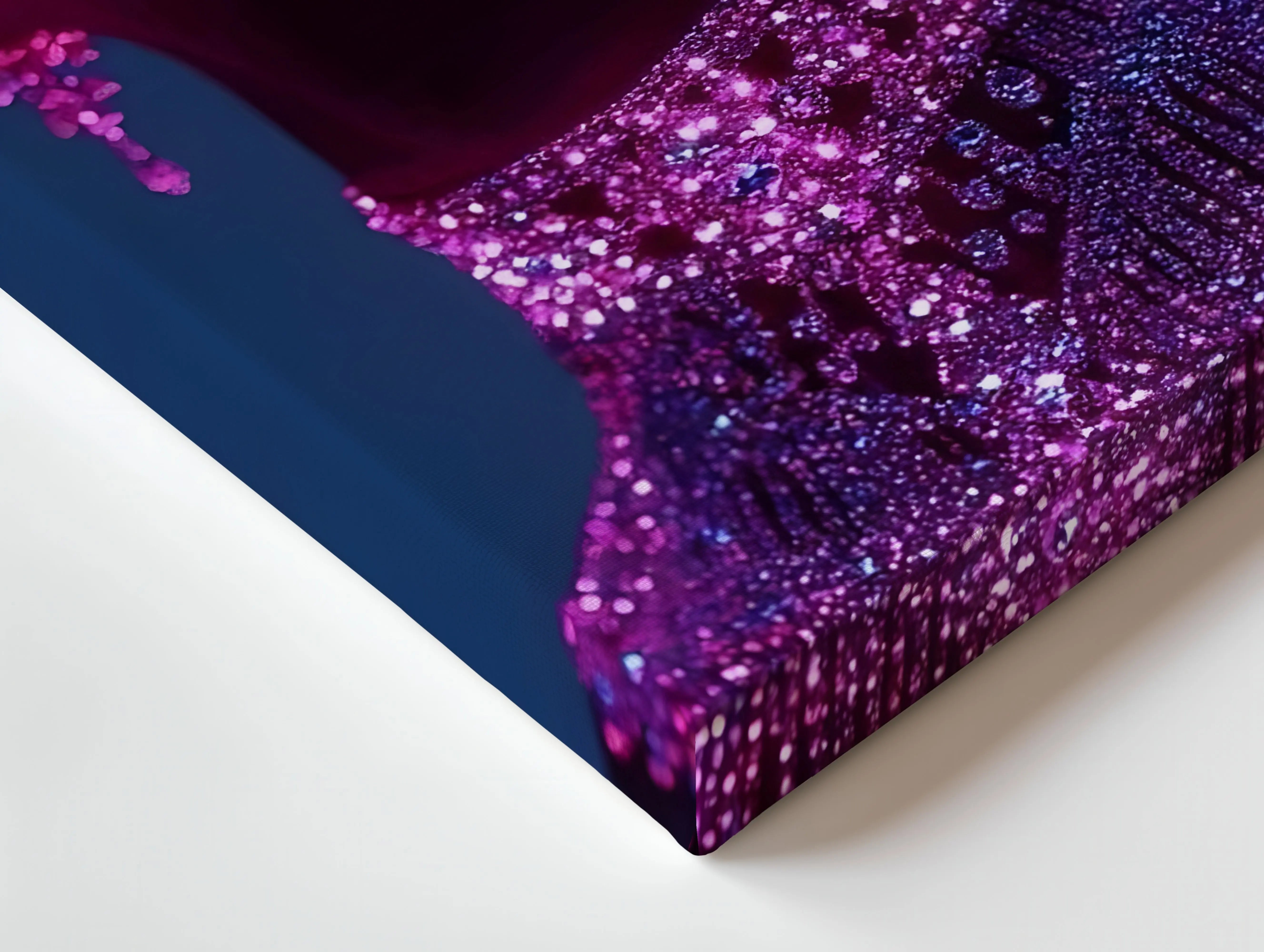 Midnight Amethyst Muse – Luxury Feminine Portrait Art | 4K Ultra Wrap Frame Wall Art in Pakistan | IBRELIA™ IBRELIA