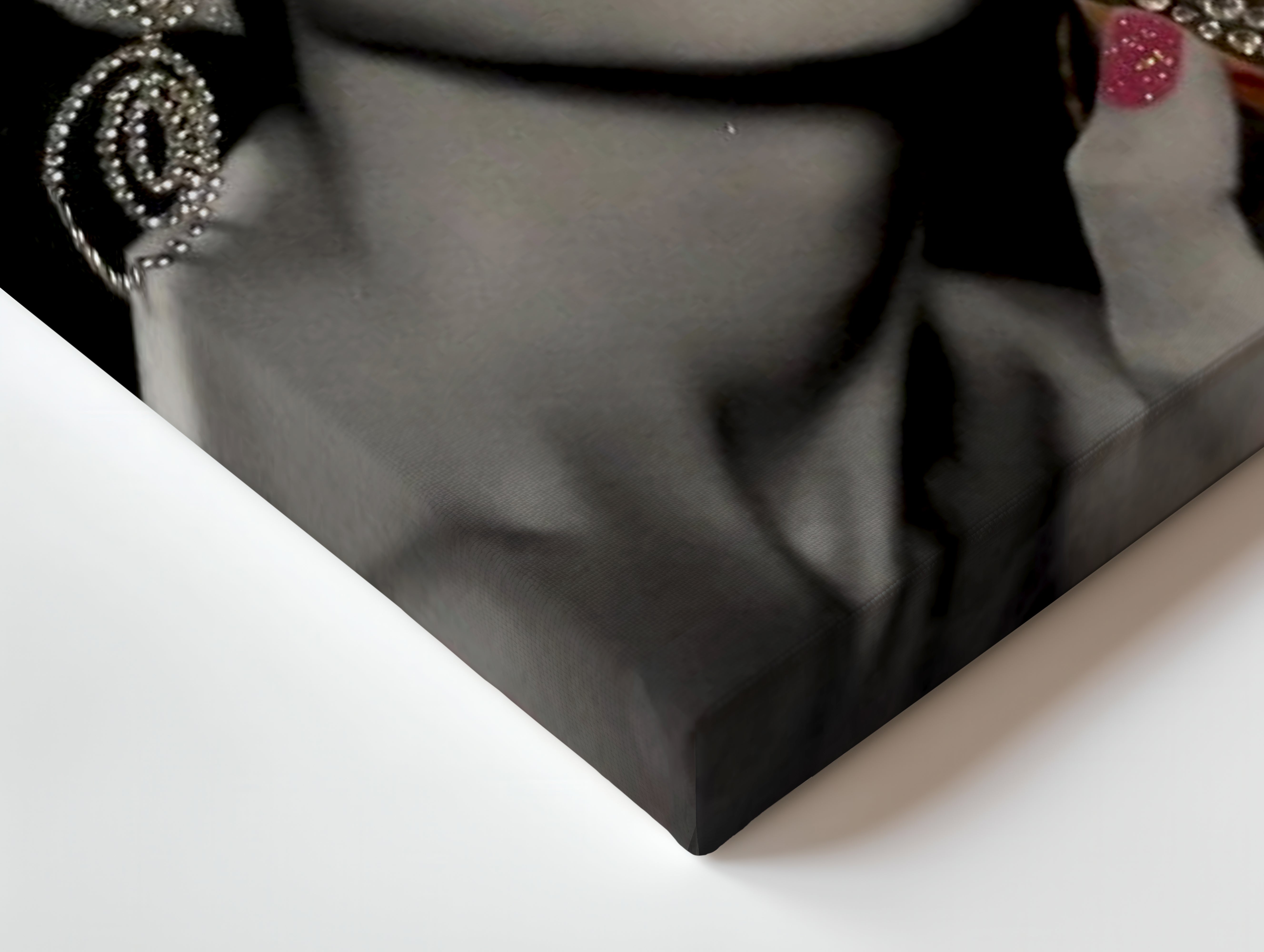 Glam Noir Lipstick Muse Art – 4K Ultra Wrap Frame Wall Art in Pakistan | IBRELIA™