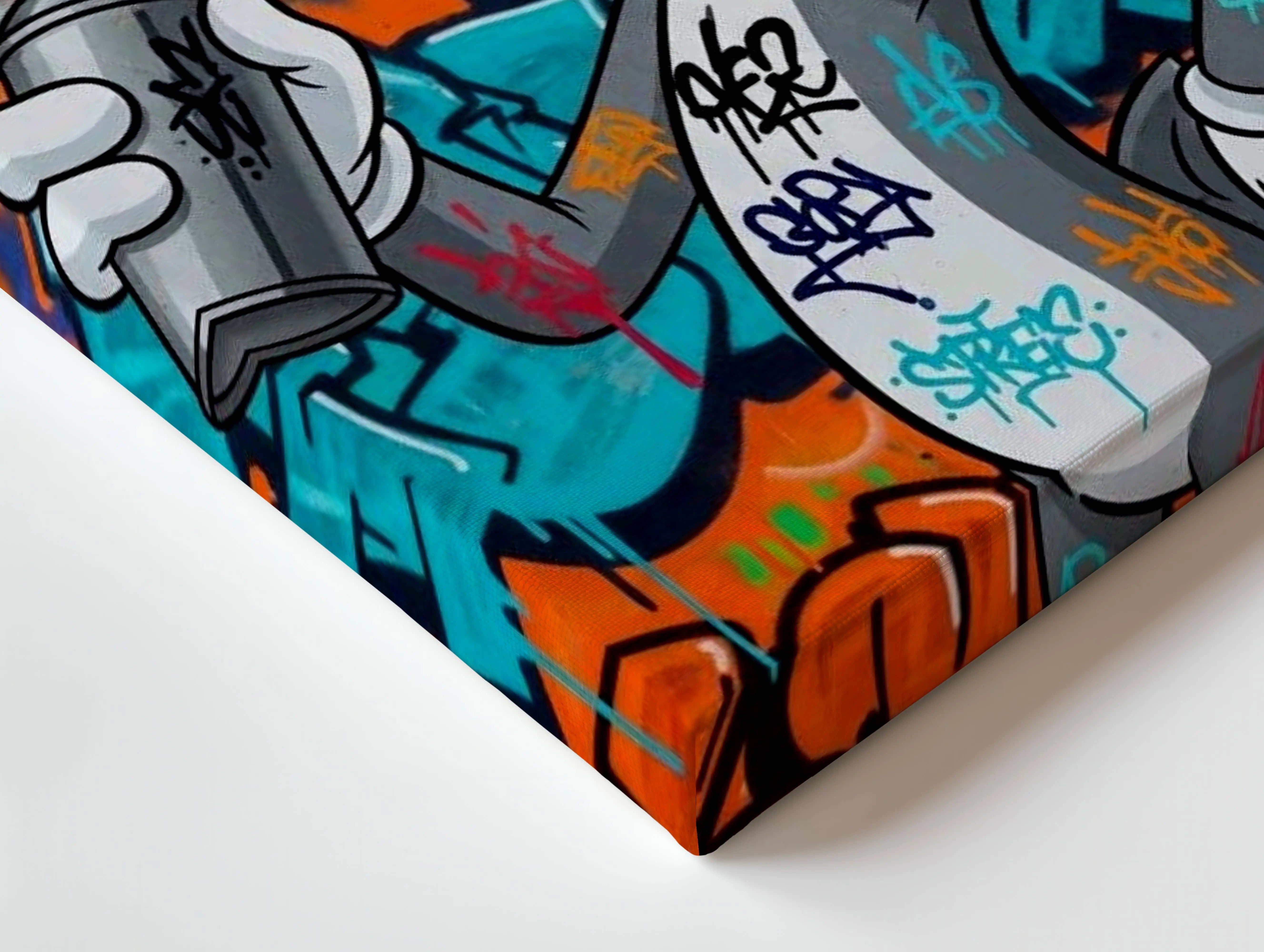 Bugs Bunny Graffiti Street Art – 4K Ultra Wrap Frame Wall Art in Pakistan | IBRELIA™ IBRELIA