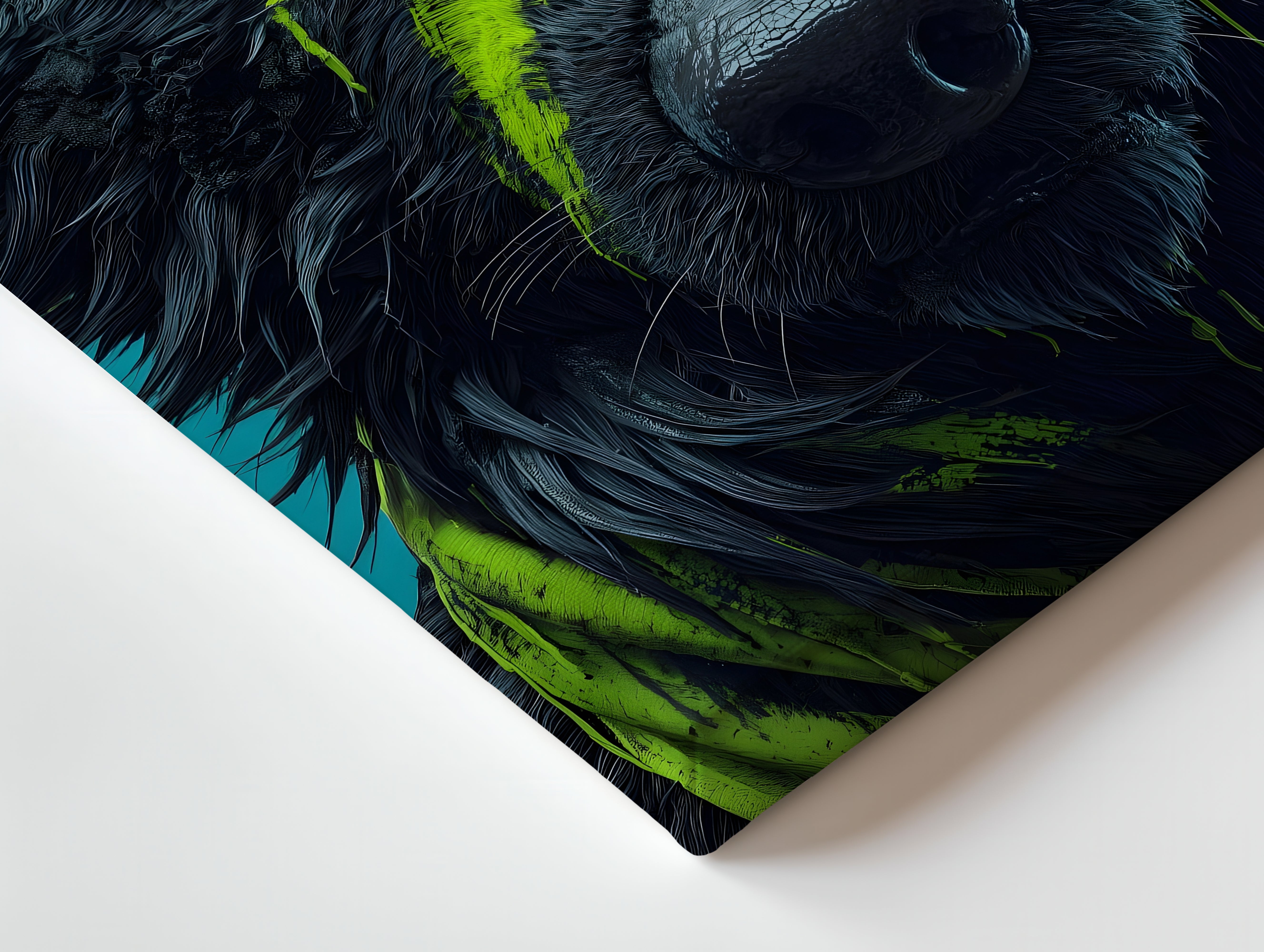 Neon Wolf X Mark Pop Art – 4K Ultra Wrap Frame Wall Art in Pakistan | IBRELIA™