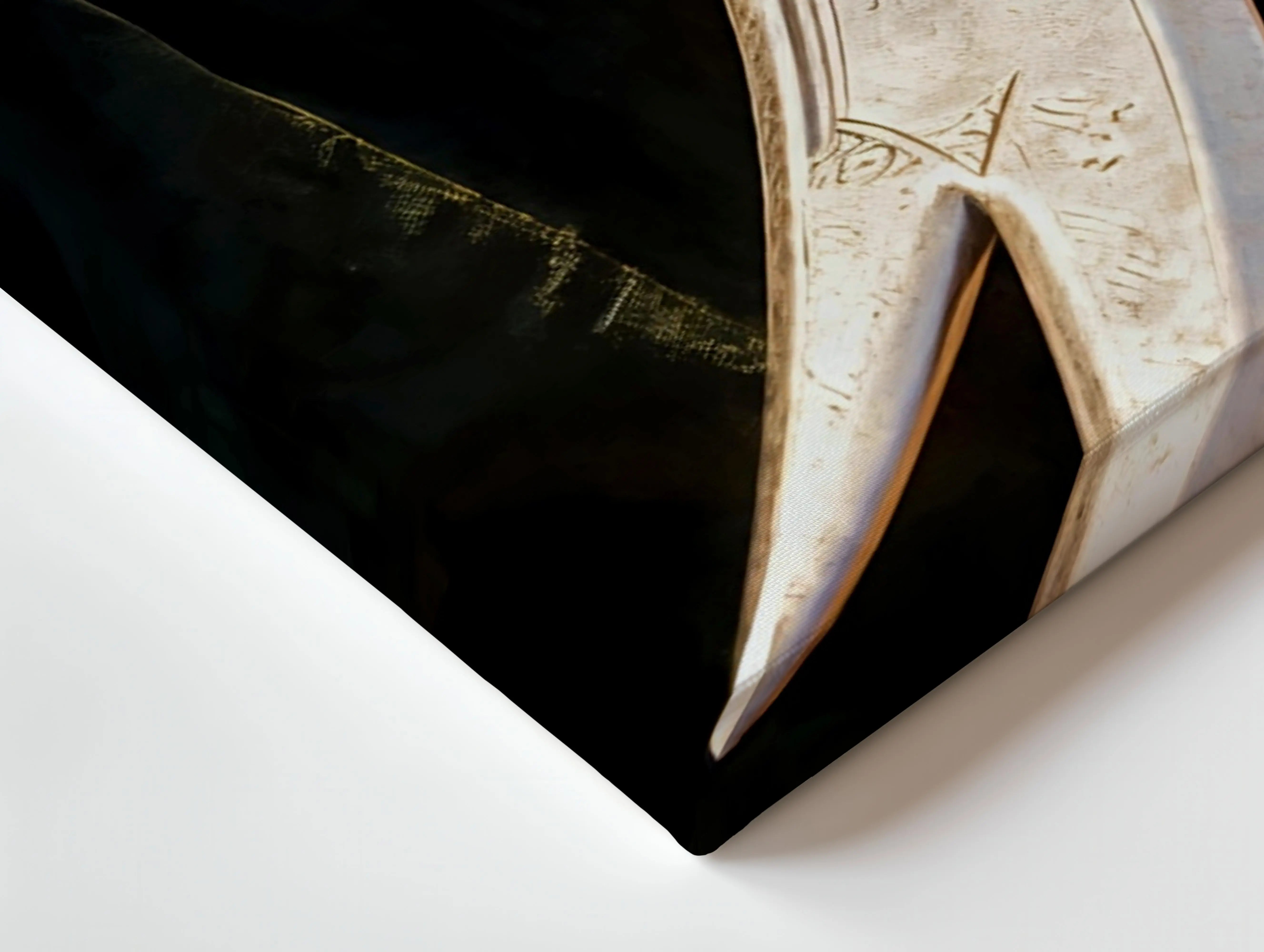Islamic Warrior Sword Wall Art – Arabic Calligraphy Blade Canvas Frame | Vintage Islamic Art Poster Pakistan | IBRELIA™ IBRELIA