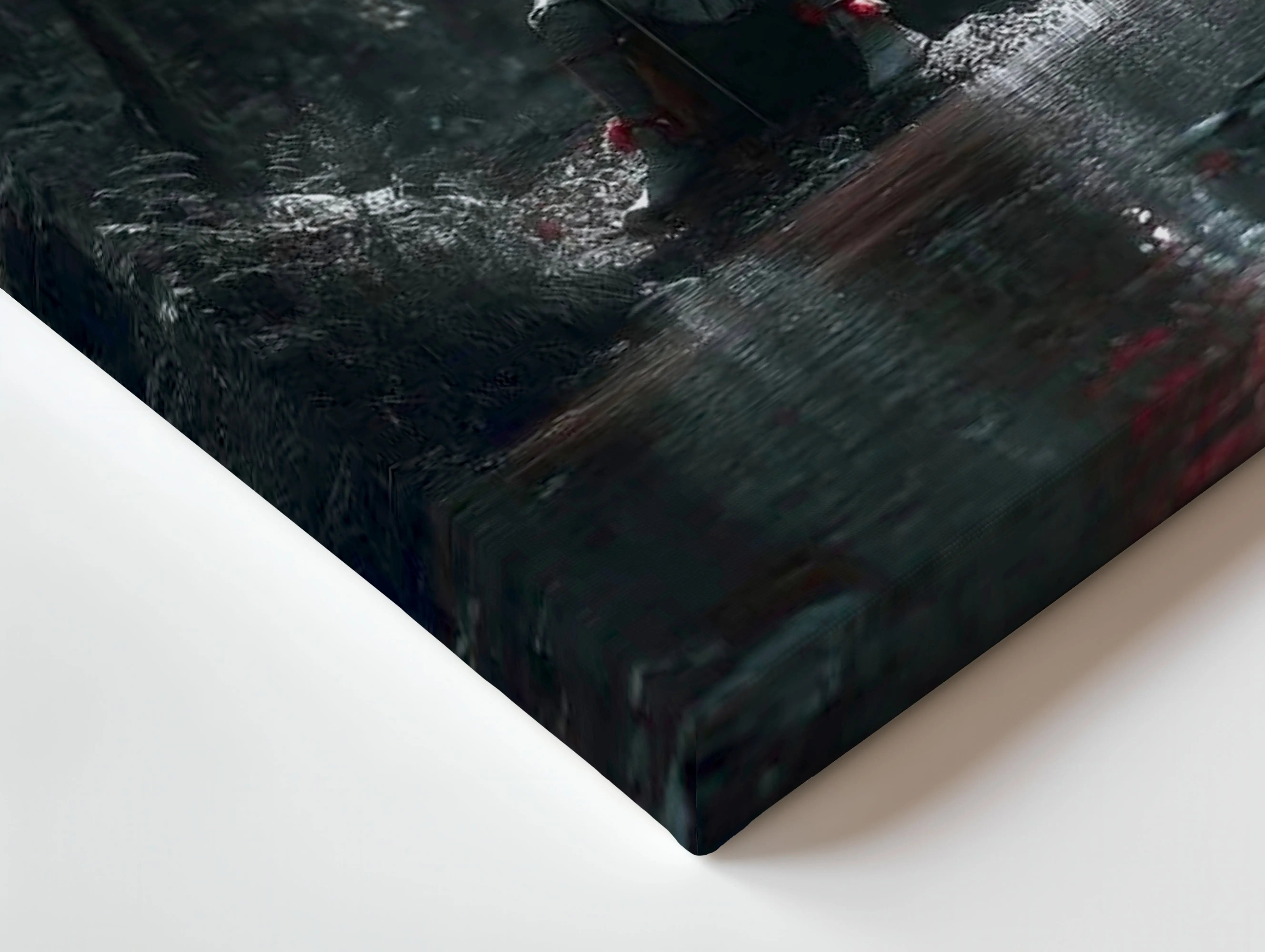 Pennywise Red Balloon Wall Art – IT Horror Movie Canvas Frame | Dark Cinematic Poster Pakistan | IBRELIA™ IBRELIA