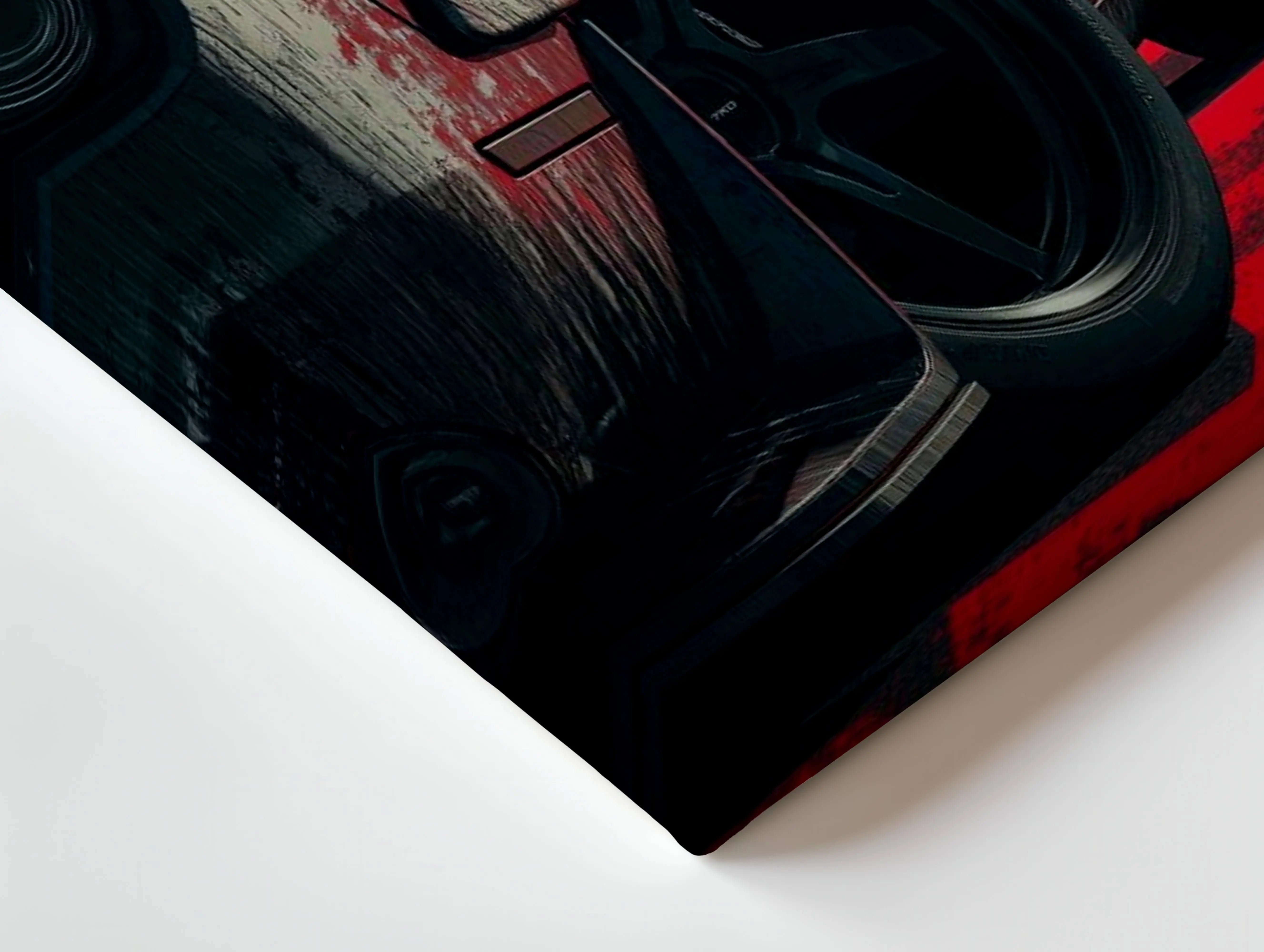Dodge Challenger Hellcat Widebody Wall Art – Muscle Car Street Poster Canvas Frame | Aggressive Car Art Pakistan | IBRELIA™ IBRELIA
