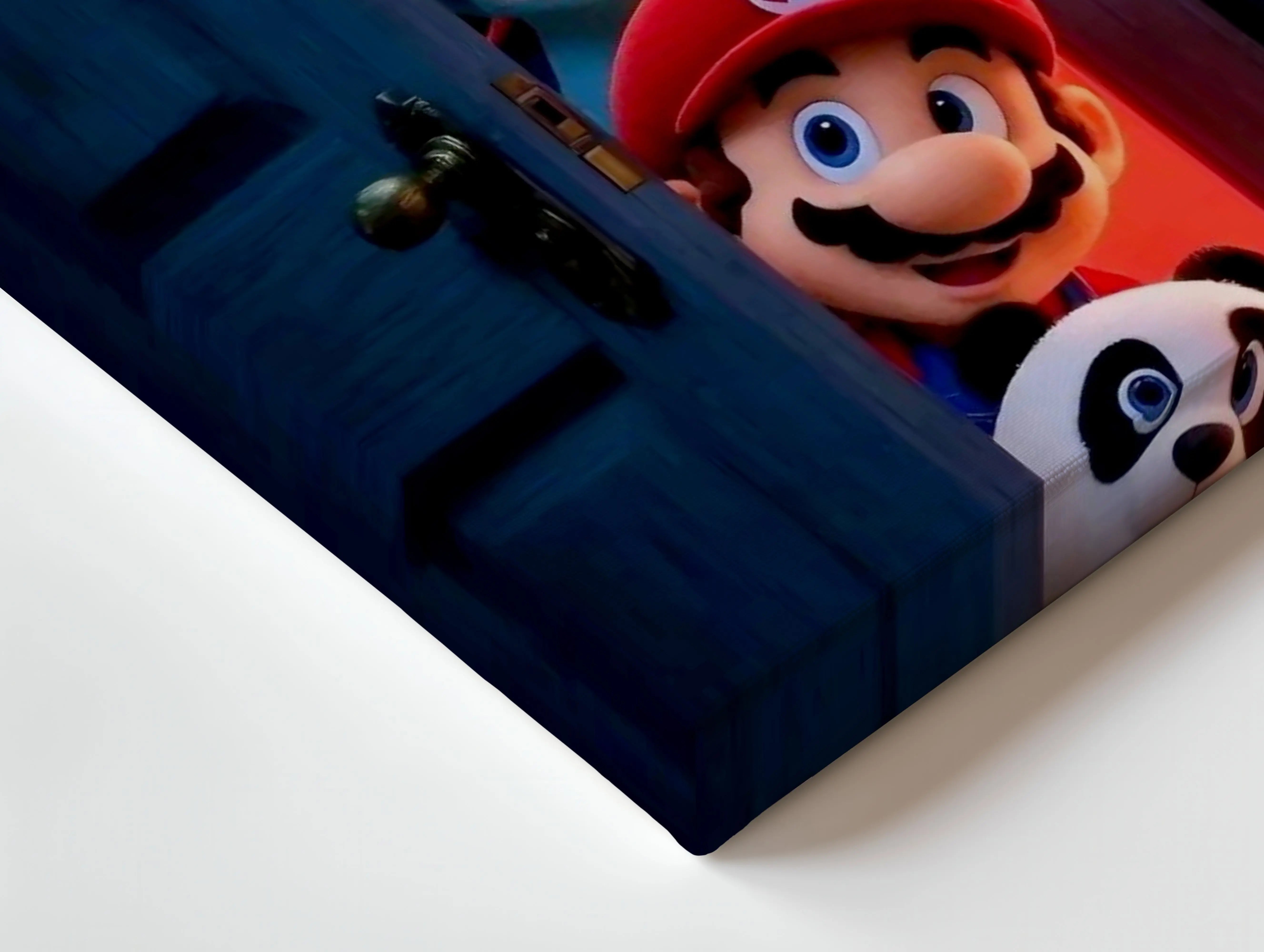 Cartoon Door Peek Wall Art – Animated Characters Canvas Frame | Fun Gaming & Movie Decor Pakistan | IBRELIA™ IBRELIA
