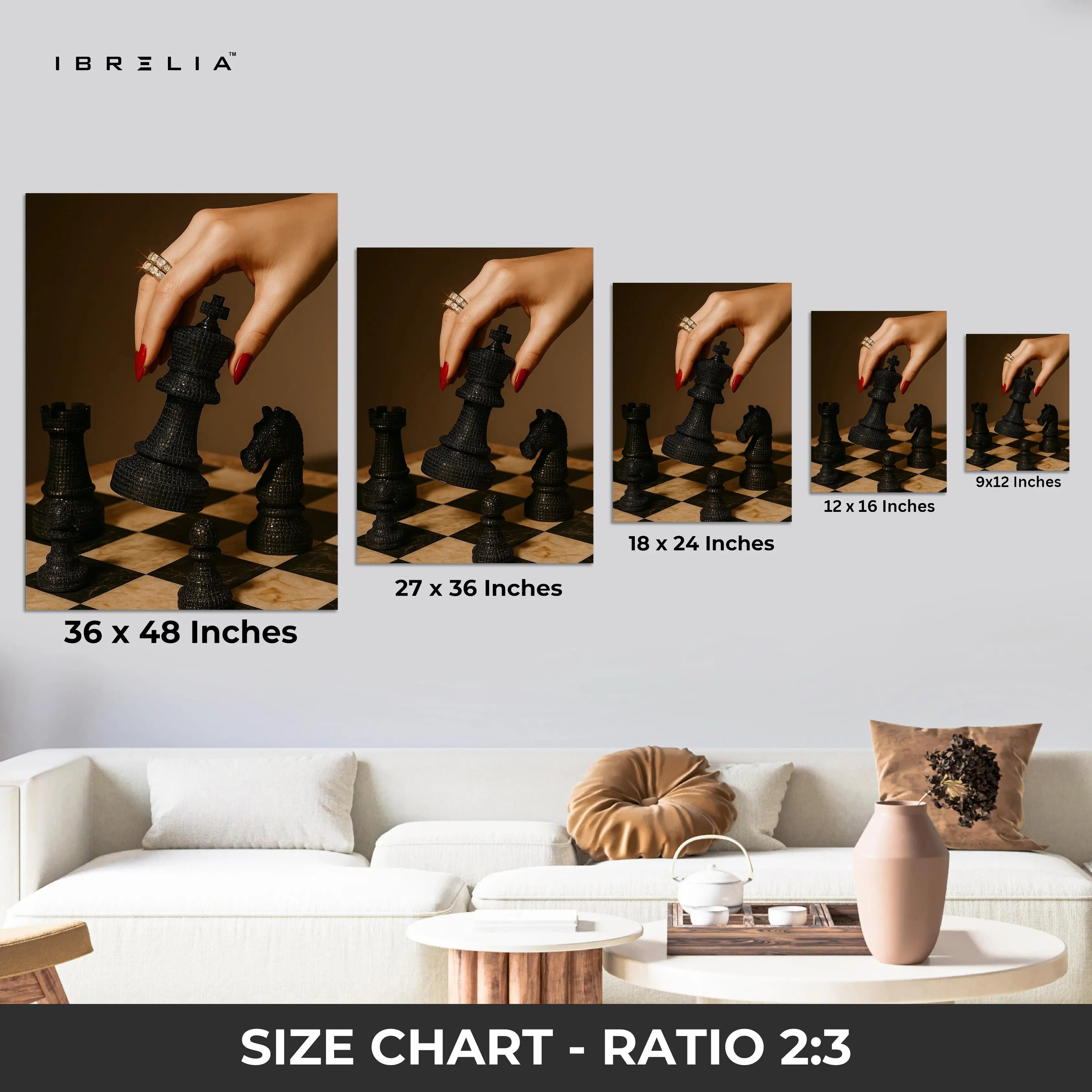 Queen’s Move Strategy Art – 4K Ultra Wrap Frame Wall Art in Pakistan | IBRELIA™ IBRELIA