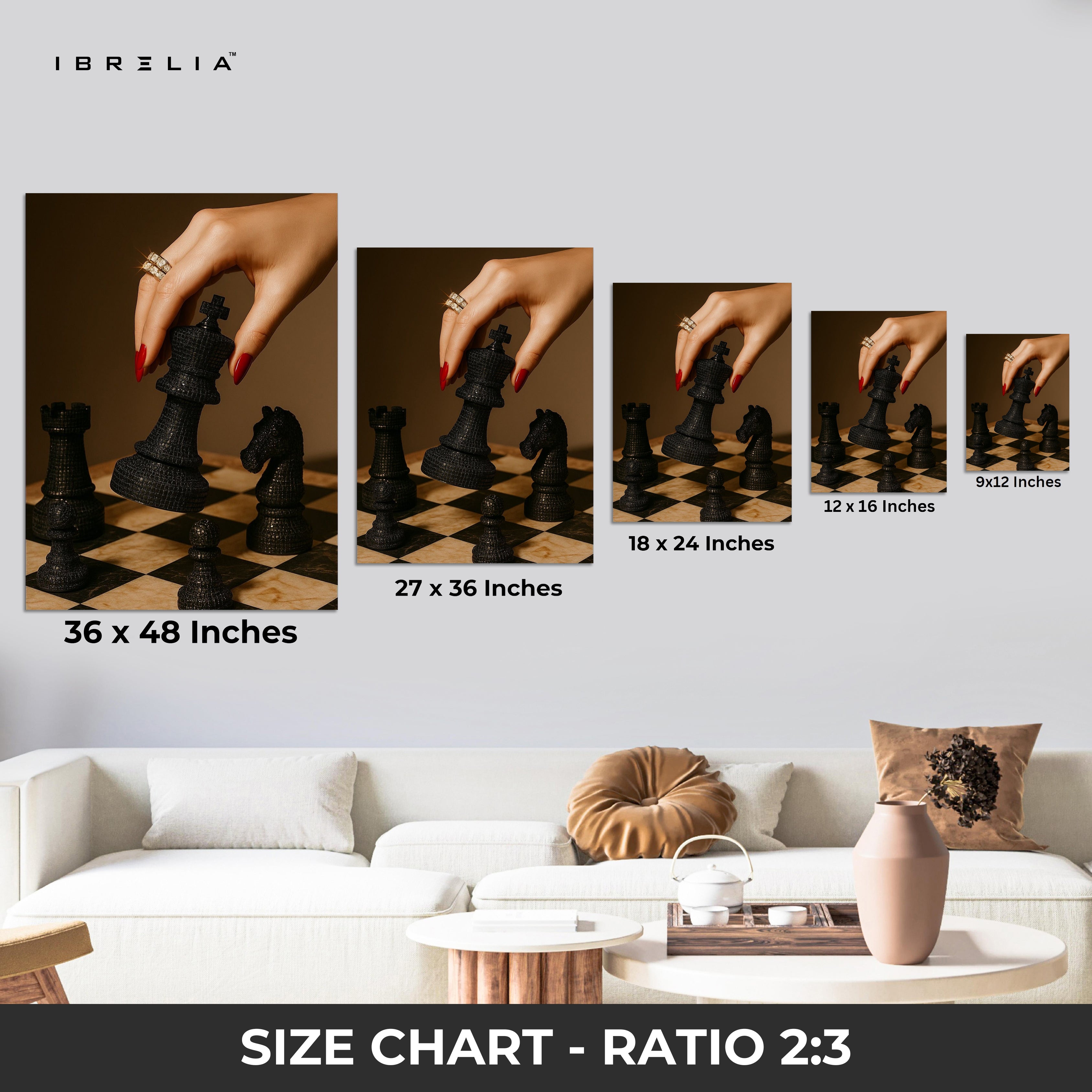 Queen’s Move Strategy Art – 4K Ultra Wrap Frame Wall Art in Pakistan | IBRELIA™