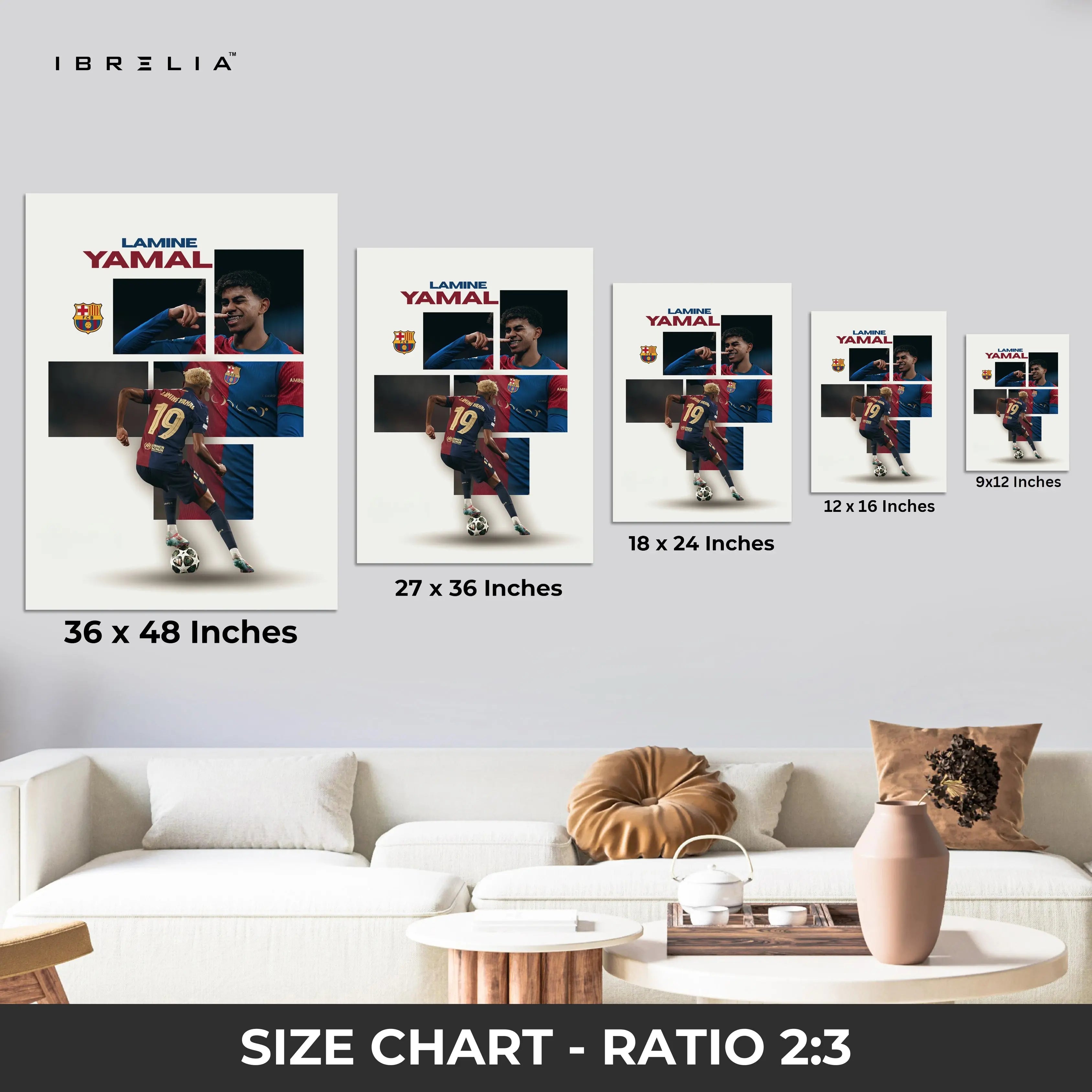 Lamine Yamal FC Barcelona Rising Star Art – 4K Ultra Wrap Frame Wall Art in Pakistan | IBRELIA™ IBRELIA