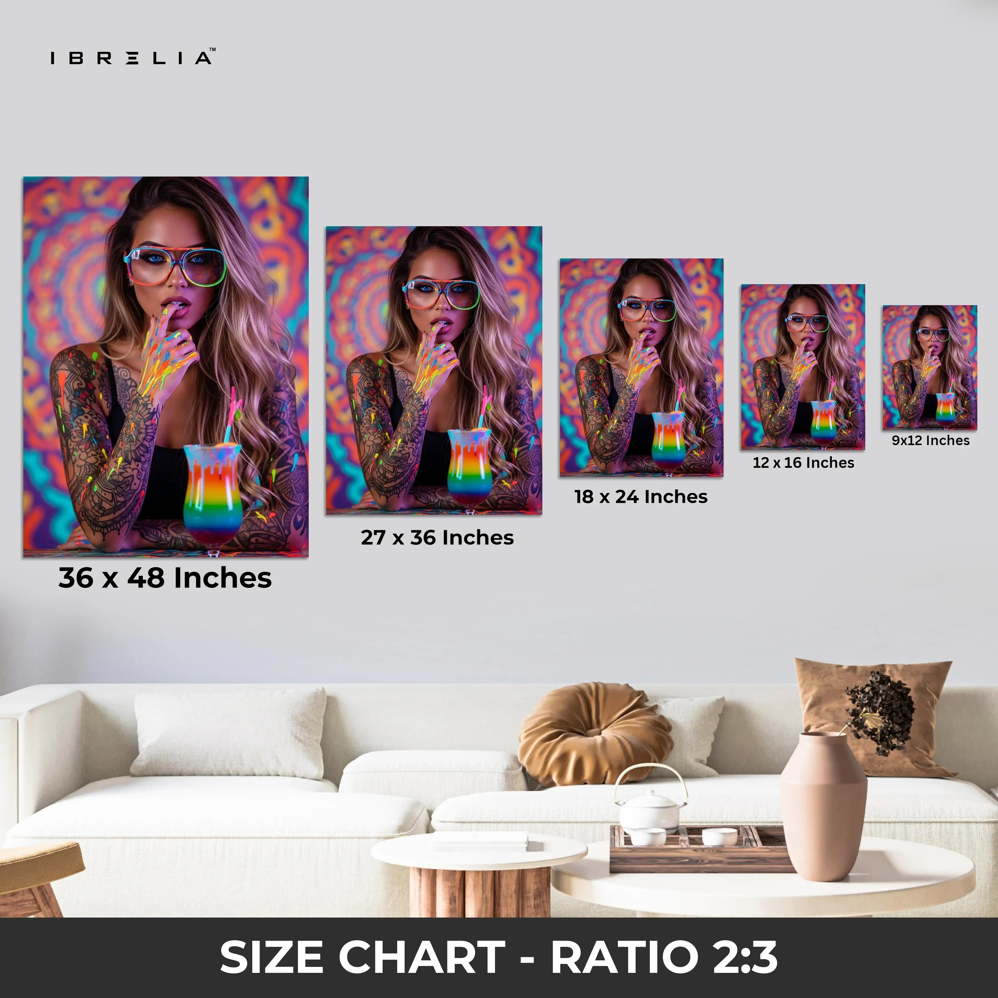 Neon Pop Street Girl Art – 4K Ultra Wrap Frame Wall Art in Pakistan | IBRELIA™ IBRELIA