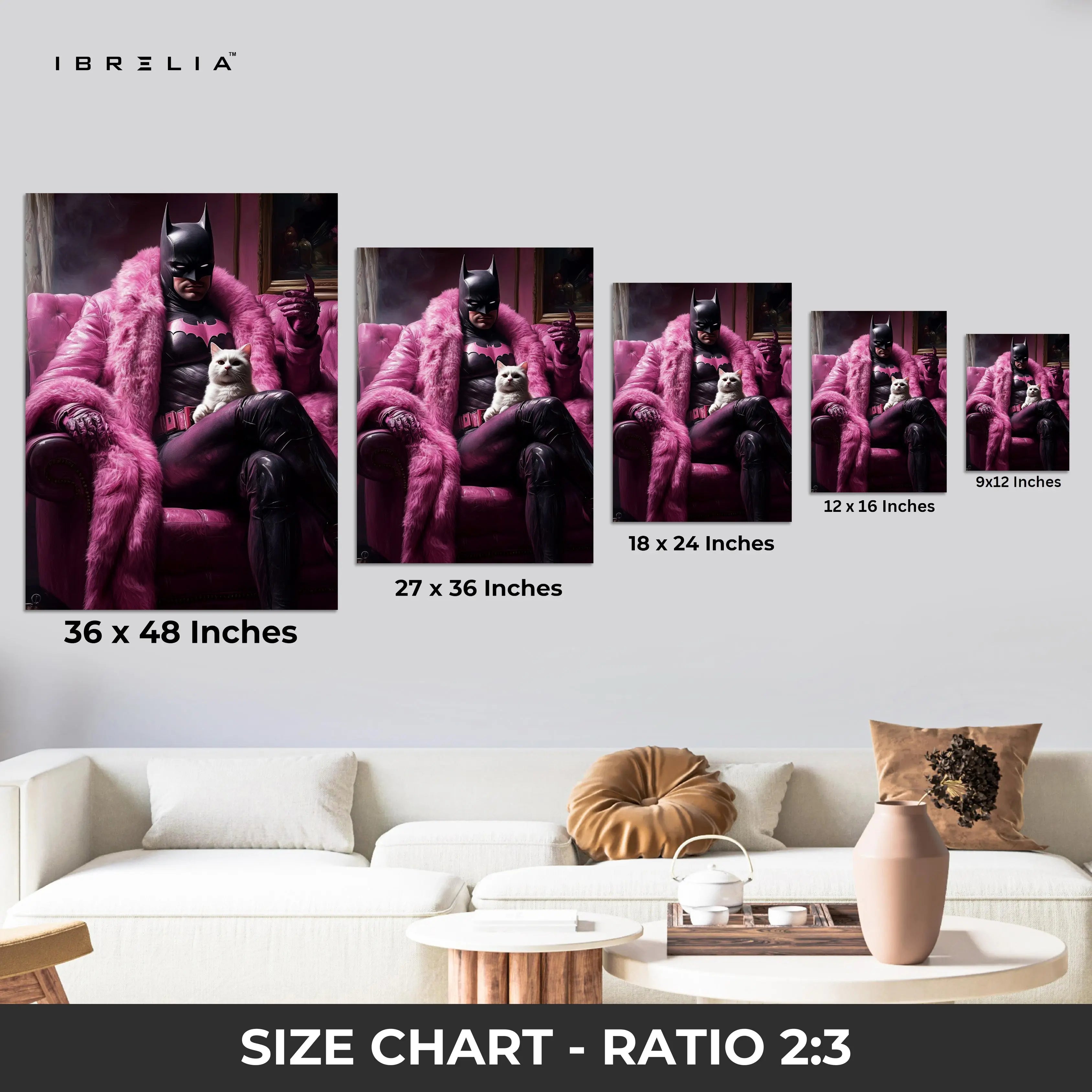 Batman Pink Luxury Art – 4K Ultra Wrap Frame Wall Art in Pakistan | IBRELIA™ IBRELIA