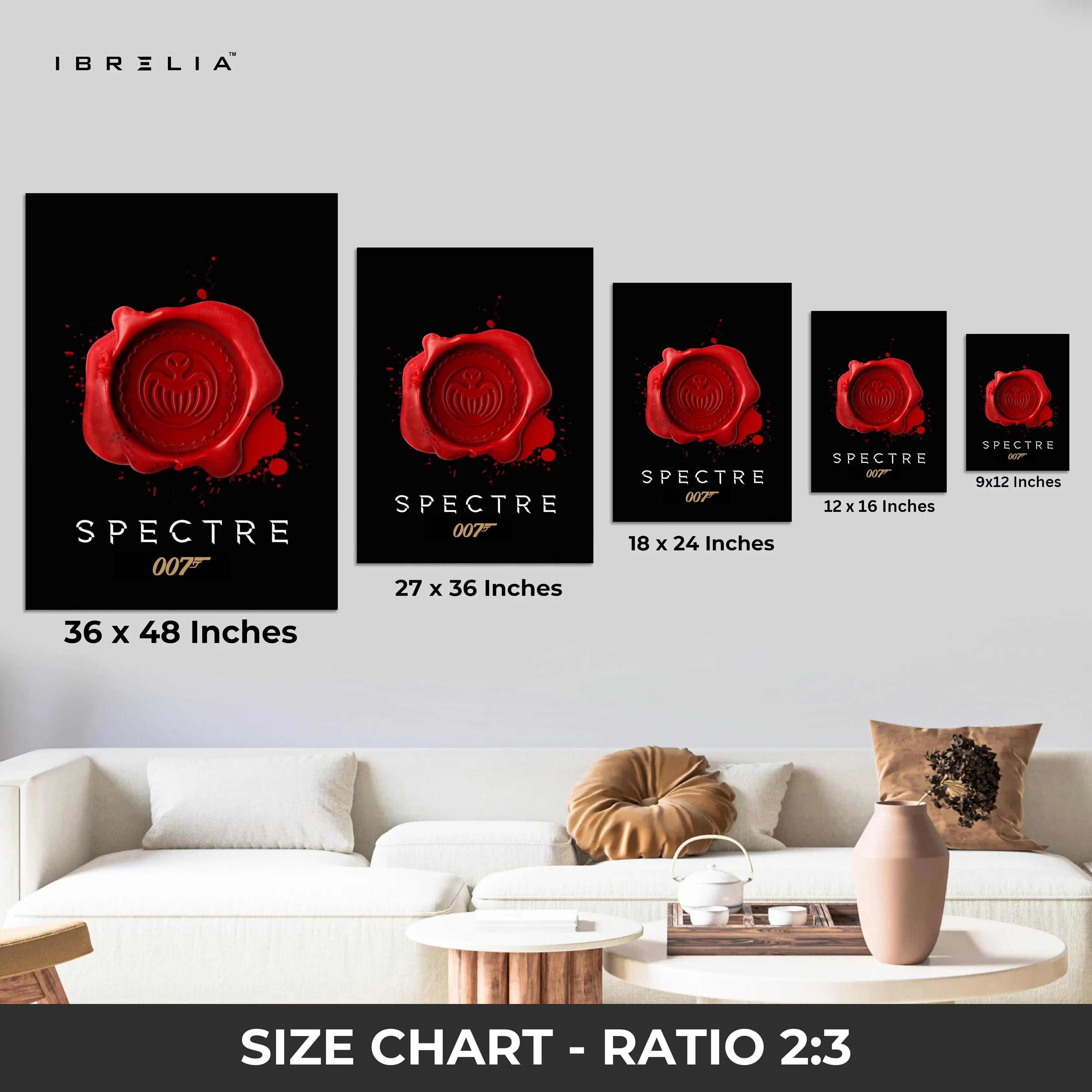 Spectre Code Red – Cinematic Spy Noir Art | 4K Ultra Wrap Frame Wall Art in Pakistan | IBRELIA™ IBRELIA