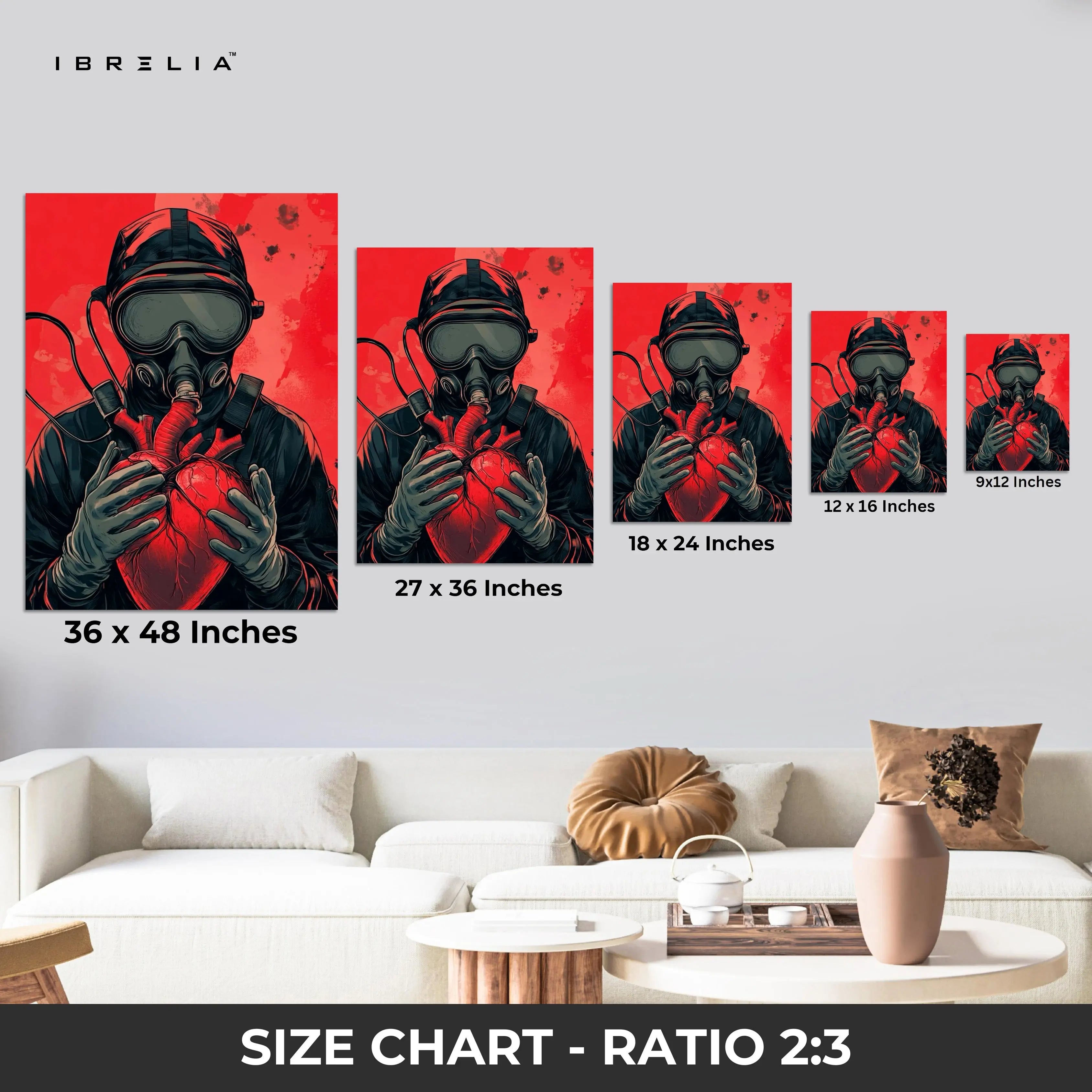 Toxic Love Heart Art – 4K Ultra Wrap Frame Wall Art in Pakistan | IBRELIA™ IBRELIA