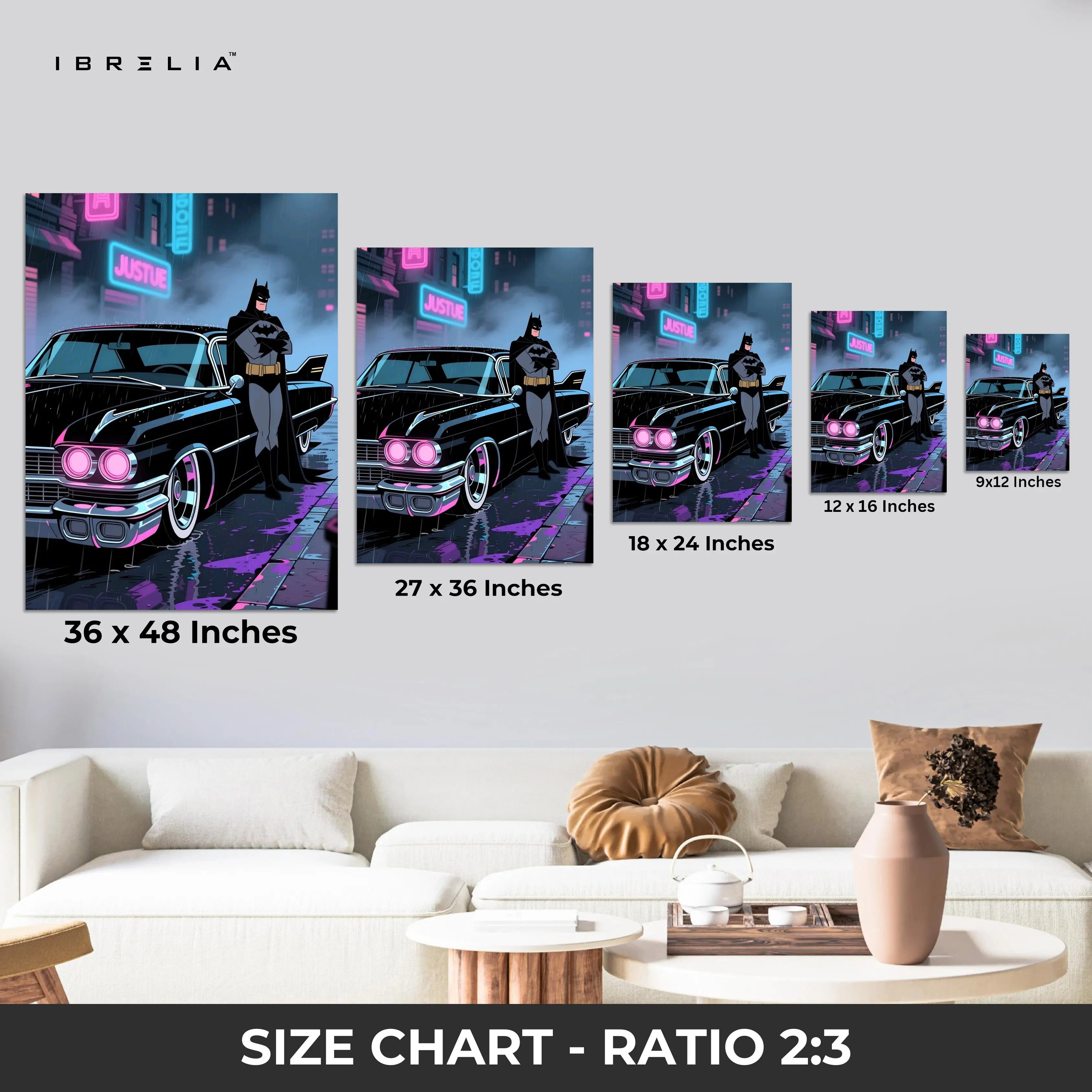 Batman Justice Night Art – 4K Ultra Wrap Frame Wall Art in Pakistan | IBRELIA™ IBRELIA
