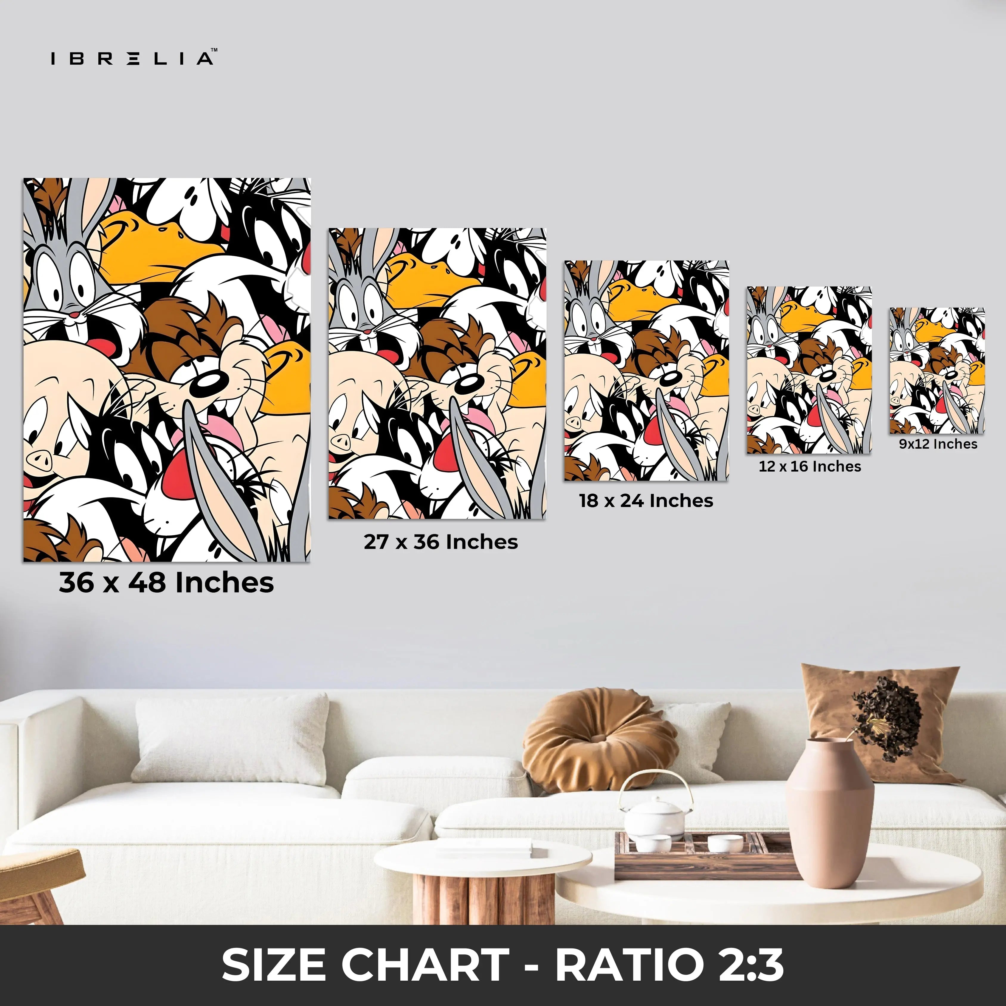 Classic Cartoon Chaos Collage – 4K Ultra Wrap Frame Wall Art in Pakistan | IBRELIA™ IBRELIA