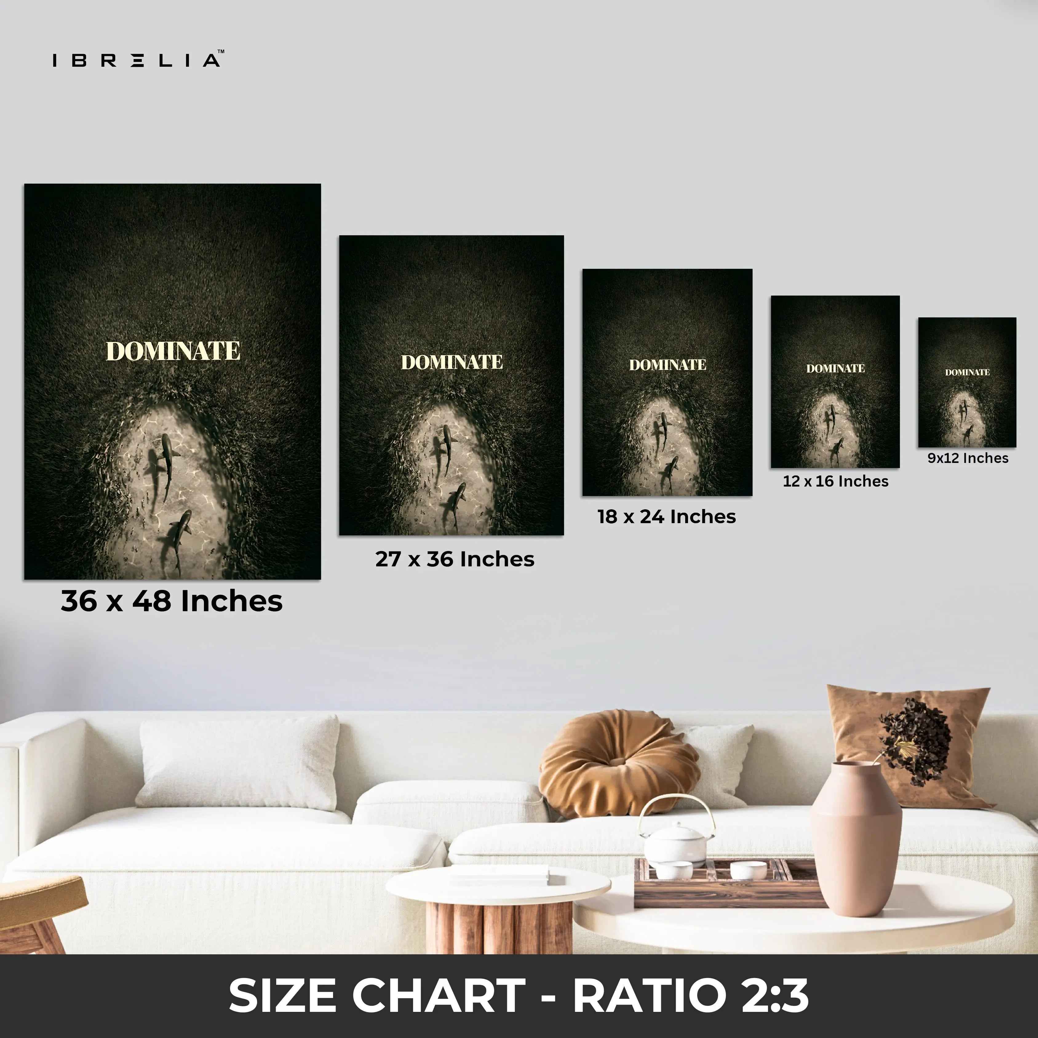 DOMINATE Mindset Art – 4K Ultra Wrap Frame Wall Art in Pakistan | IBRELIA™ IBRELIA