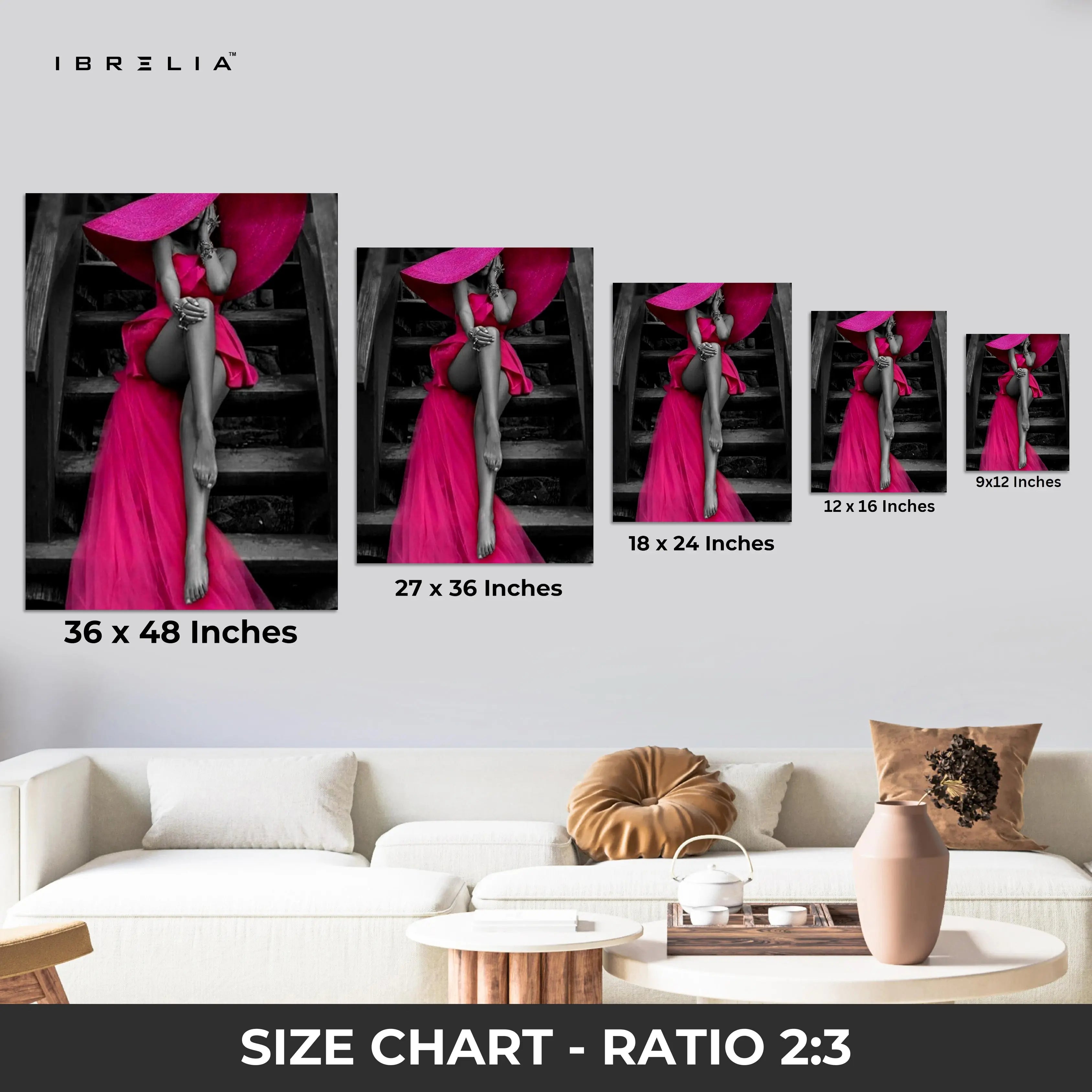 Fuchsia Elegance Couture Art – 4K Ultra Wrap Frame Wall Art in Pakistan | IBRELIA™ IBRELIA