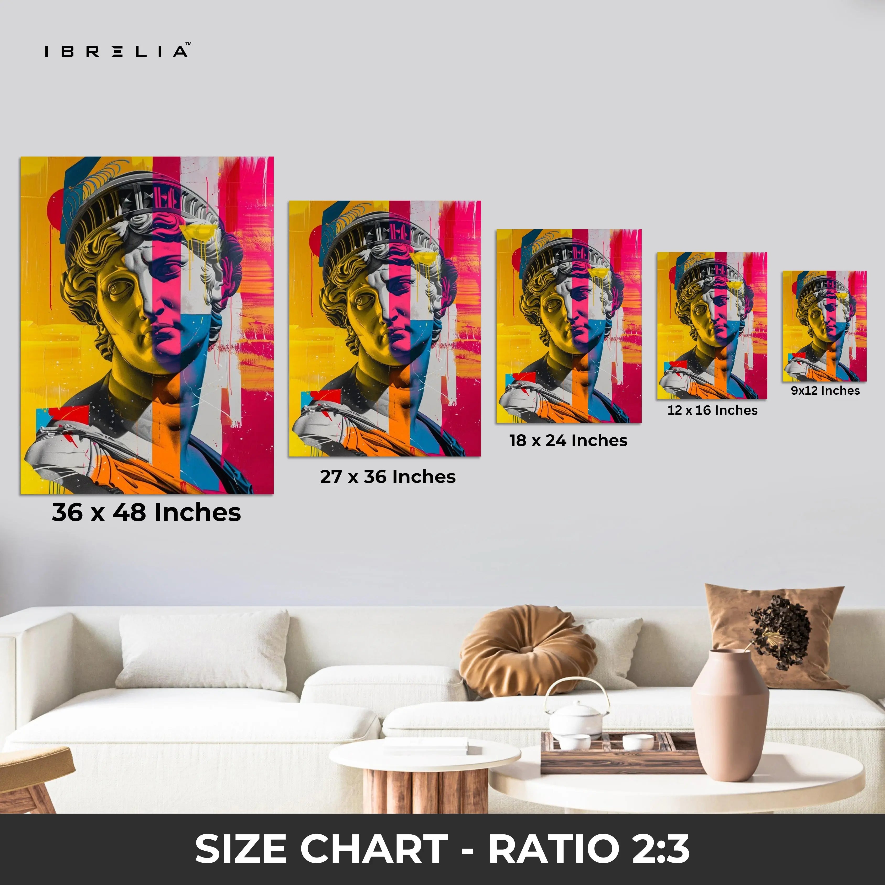 Neo Classical Pop Statue Art – 4K Ultra Wrap Frame Wall Art in Pakistan | IBRELIA™ IBRELIA