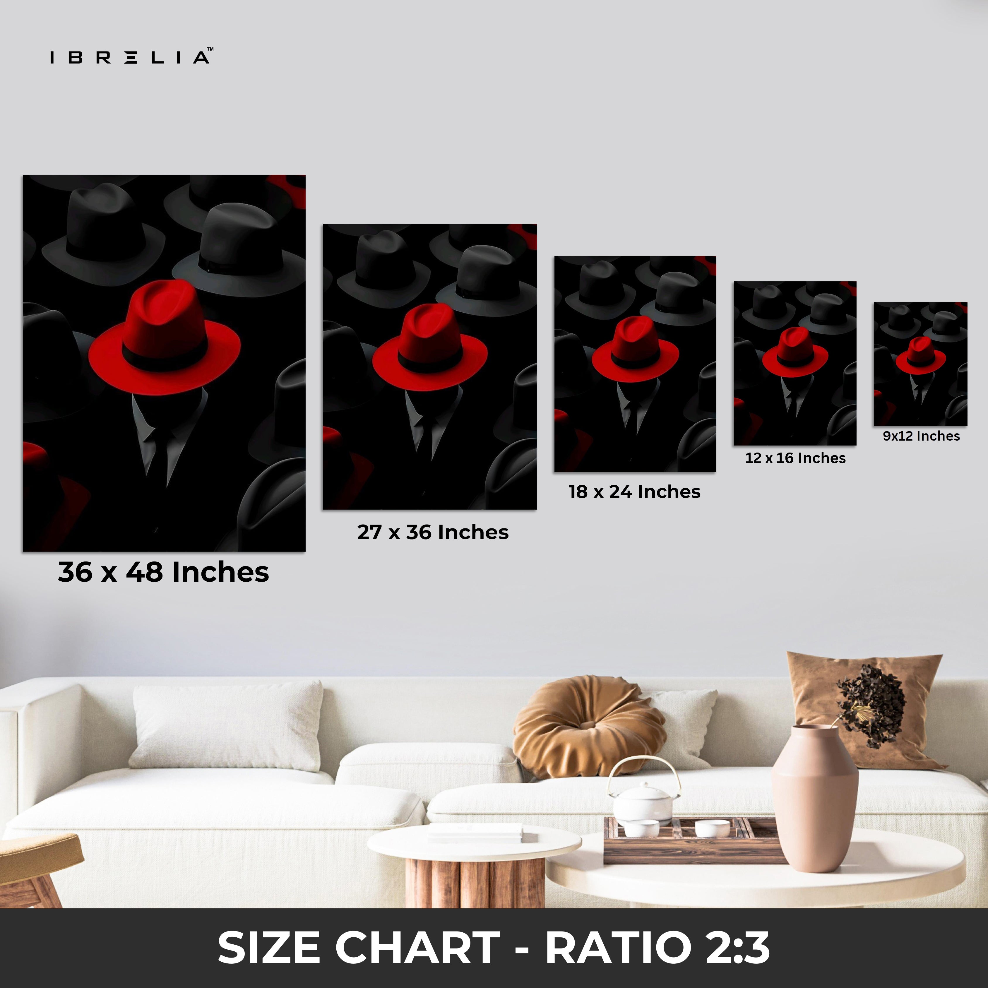 The Red Hat Statement – 4K Ultra Wrap Frame Wall Art in Pakistan | IBRELIA™