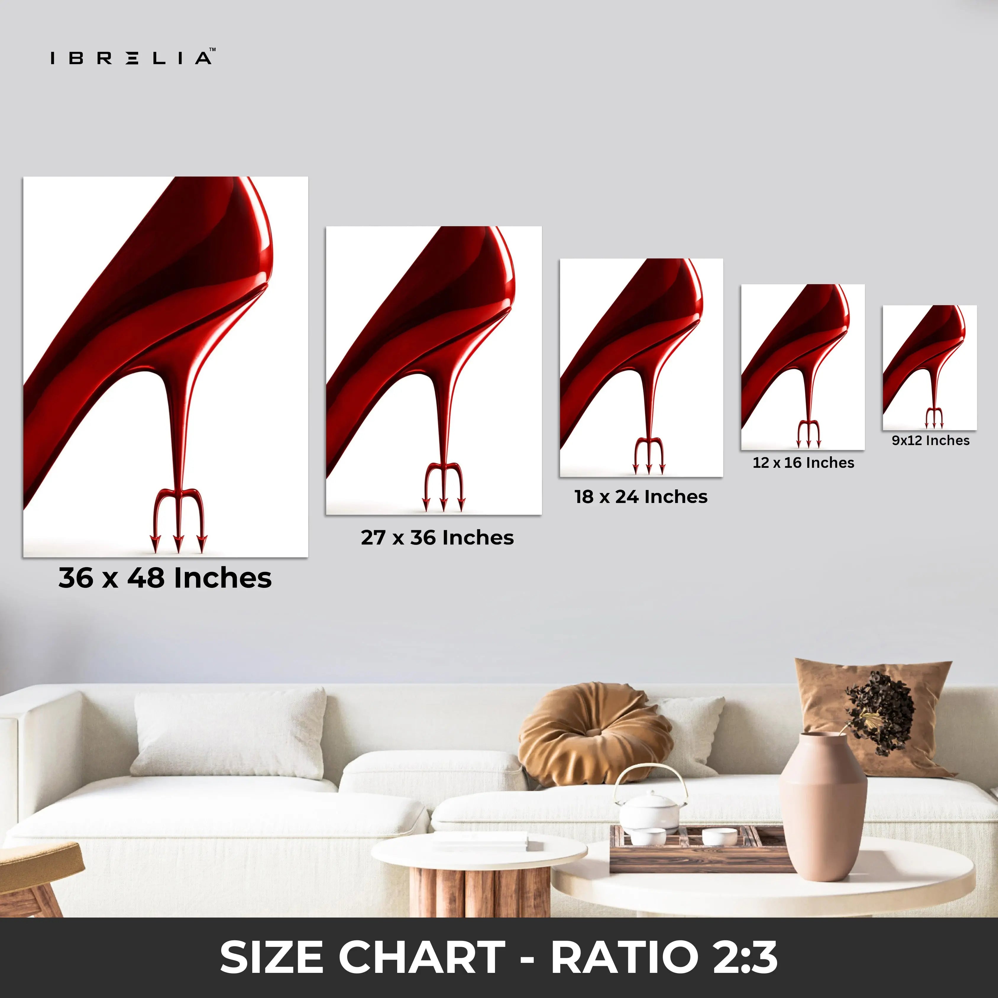 Devil Heel Desire Art – 4K Ultra Wrap Frame Wall Art in Pakistan | IBRELIA™ IBRELIA