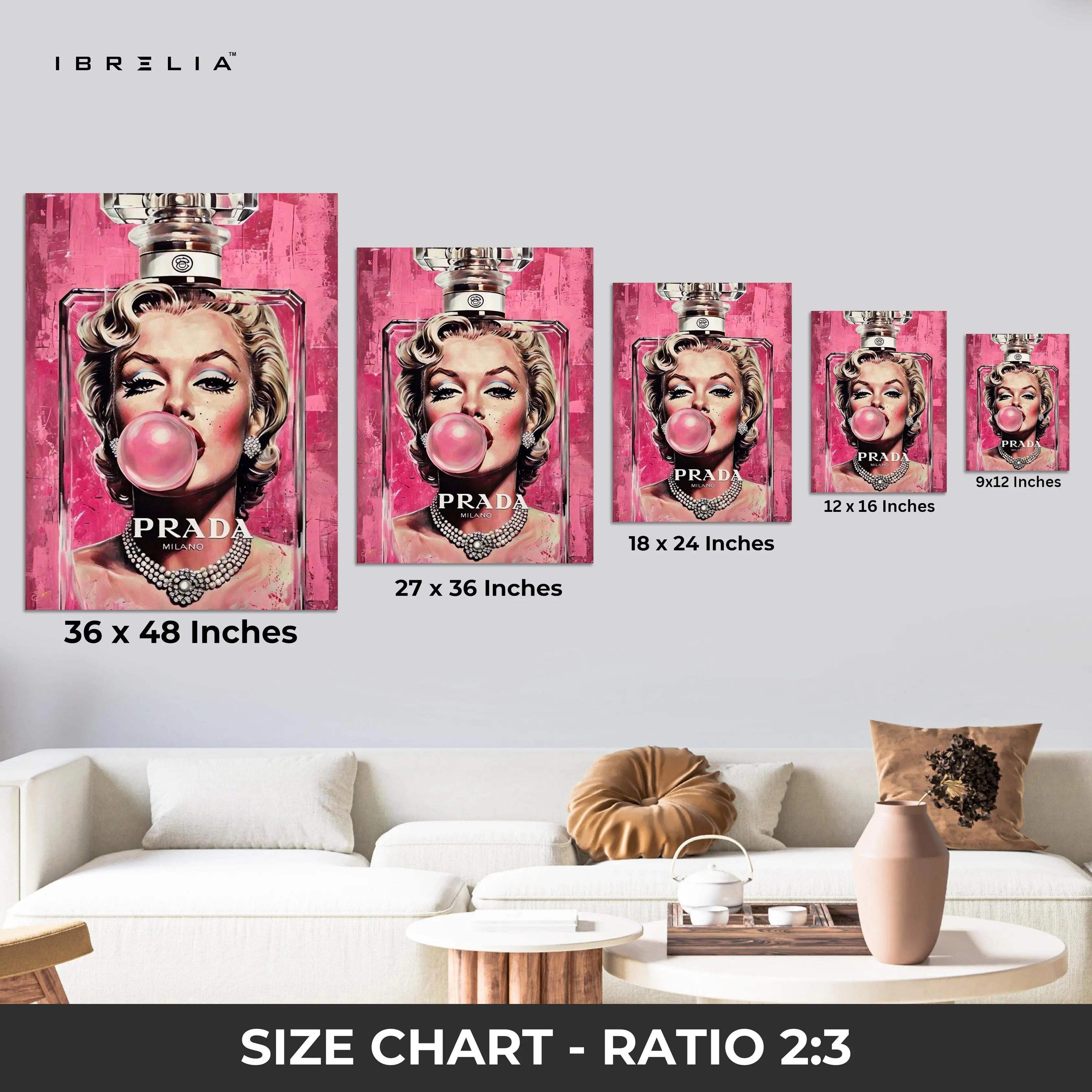 Bubble Glam Icon Art – 4K Ultra Wrap Frame Wall Art in Pakistan | IBRELIA™ IBRELIA