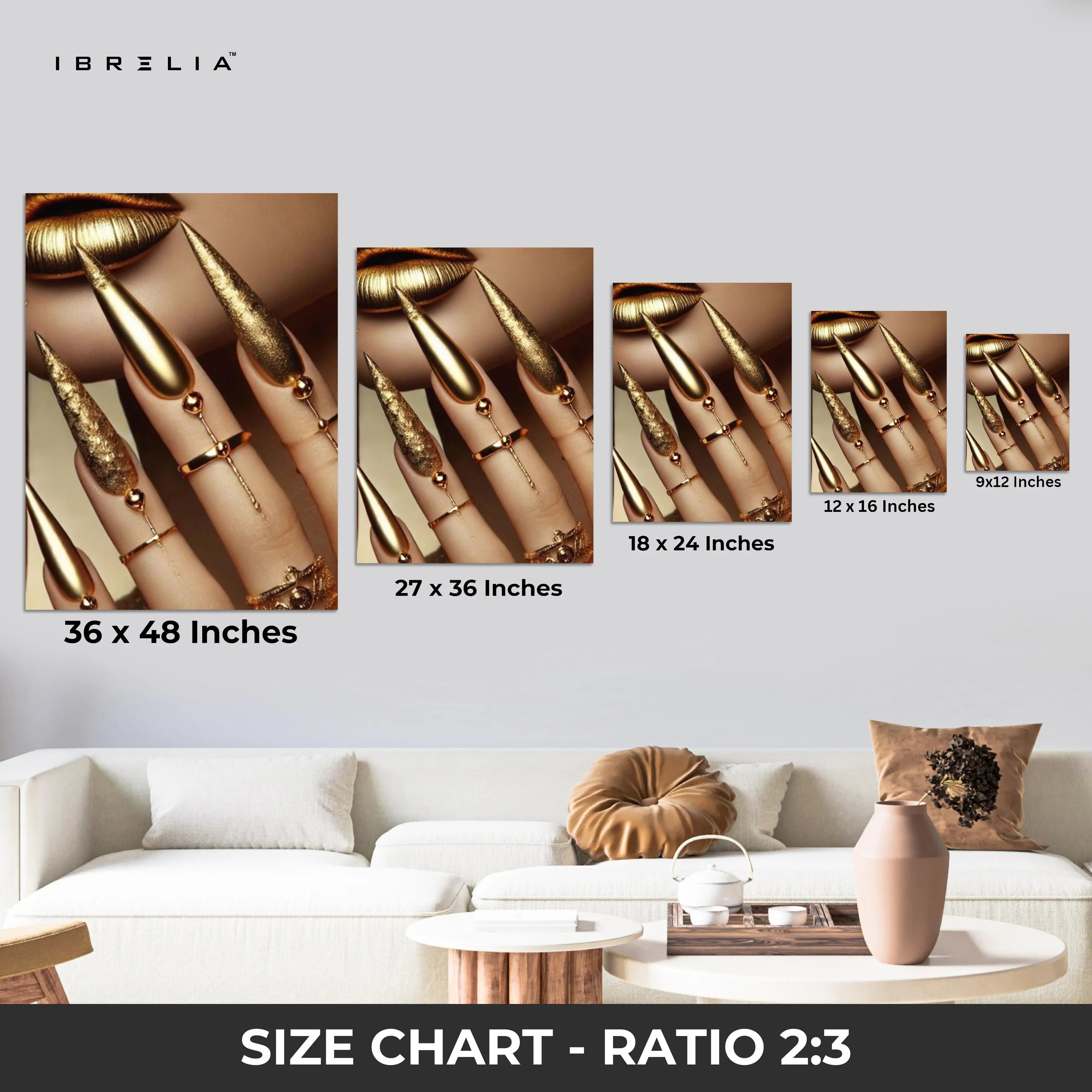 Golden Femme Power Art – 4K Ultra Wrap Frame Wall Art in Pakistan | IBRELIA™ IBRELIA