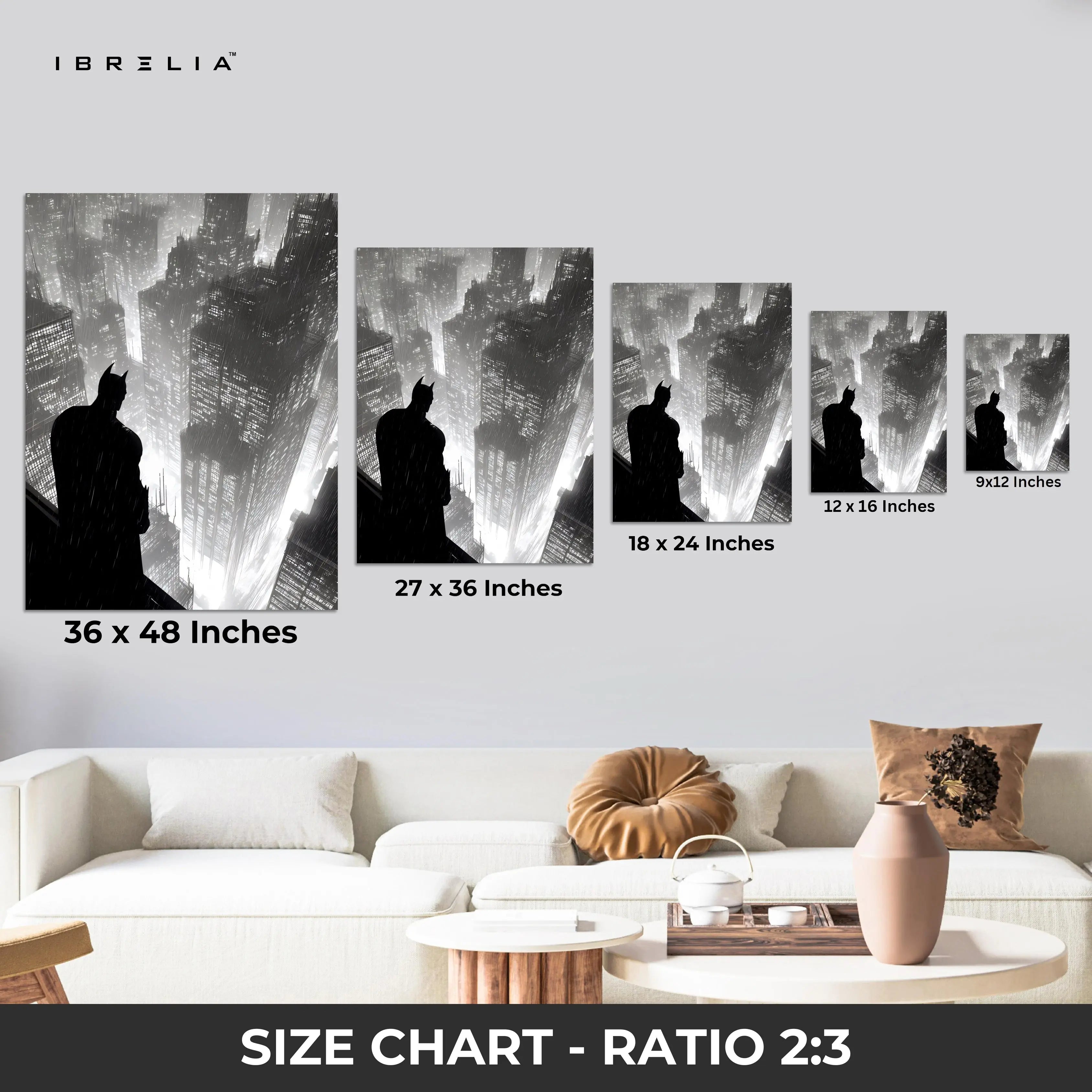 Midnight Vigil Silhouette – Dark Cinematic Cityscape Art | 4K Ultra Wrap Frame Wall Art in Pakistan | IBRELIA™ IBRELIA