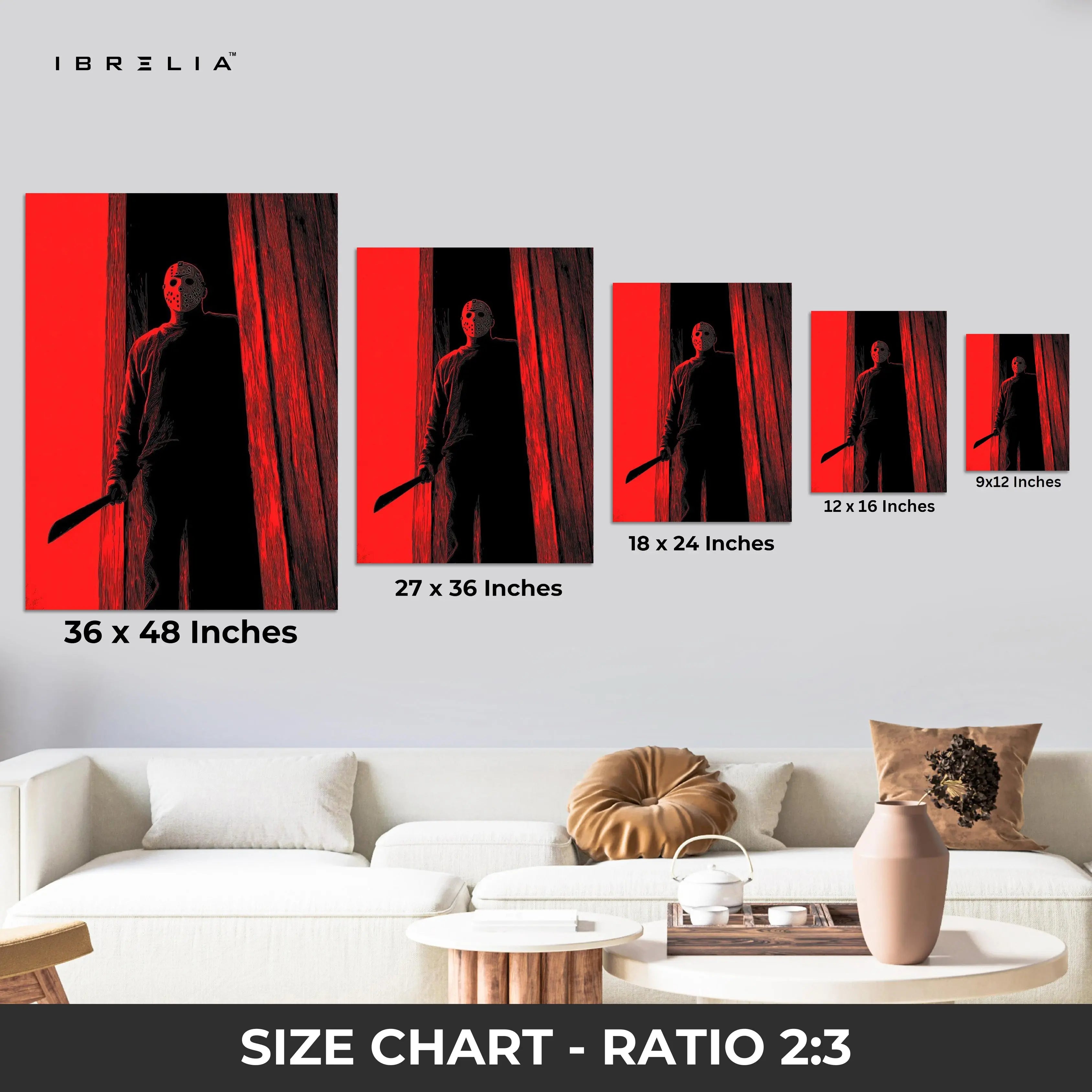 Crimson Threshold – Dark Psychological Noir Art | 4K Ultra Wrap Frame Wall Art in Pakistan | IBRELIA™ IBRELIA