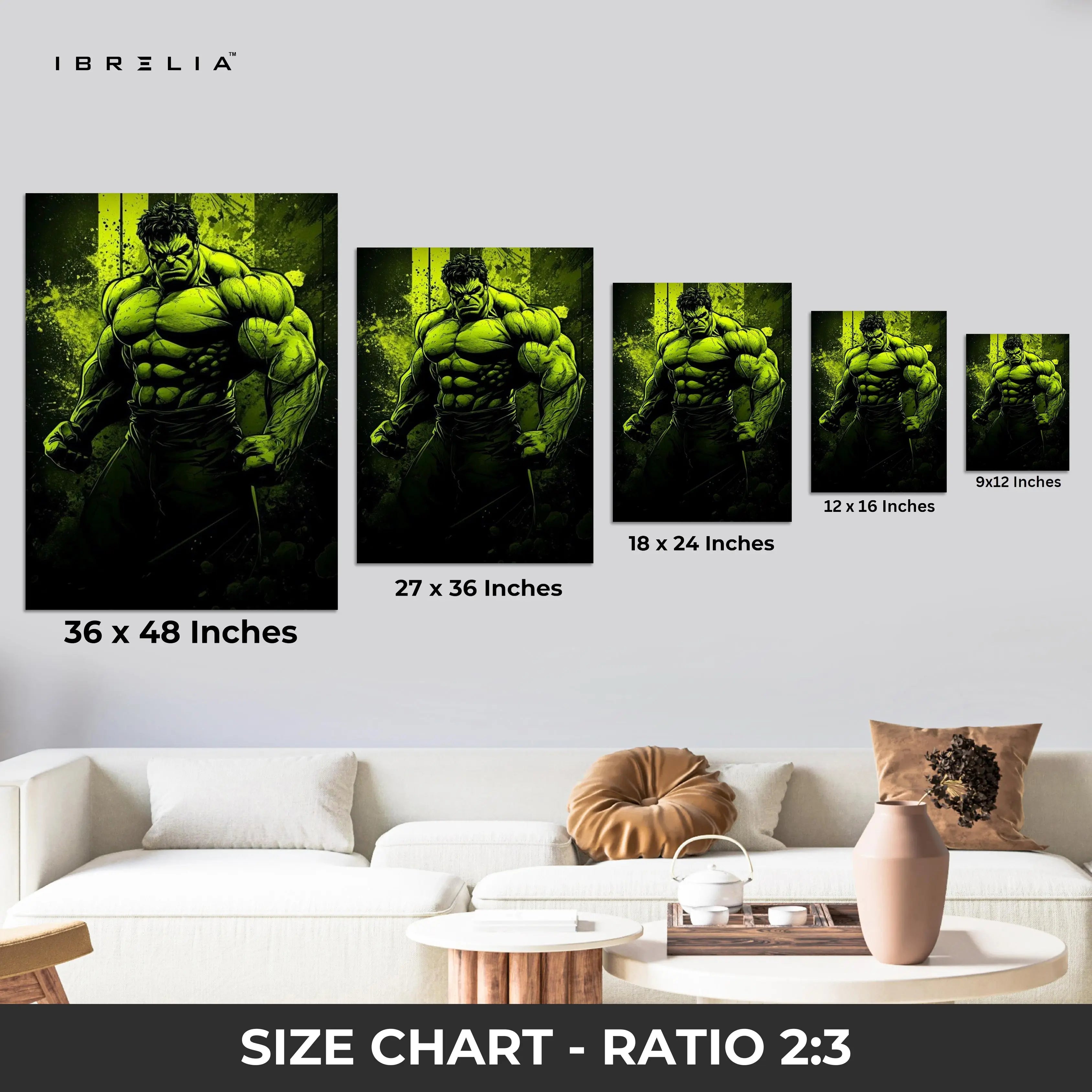 Hulk Rage Power Art – 4K Ultra Wrap Frame Wall Art in Pakistan | IBRELIA™ IBRELIA
