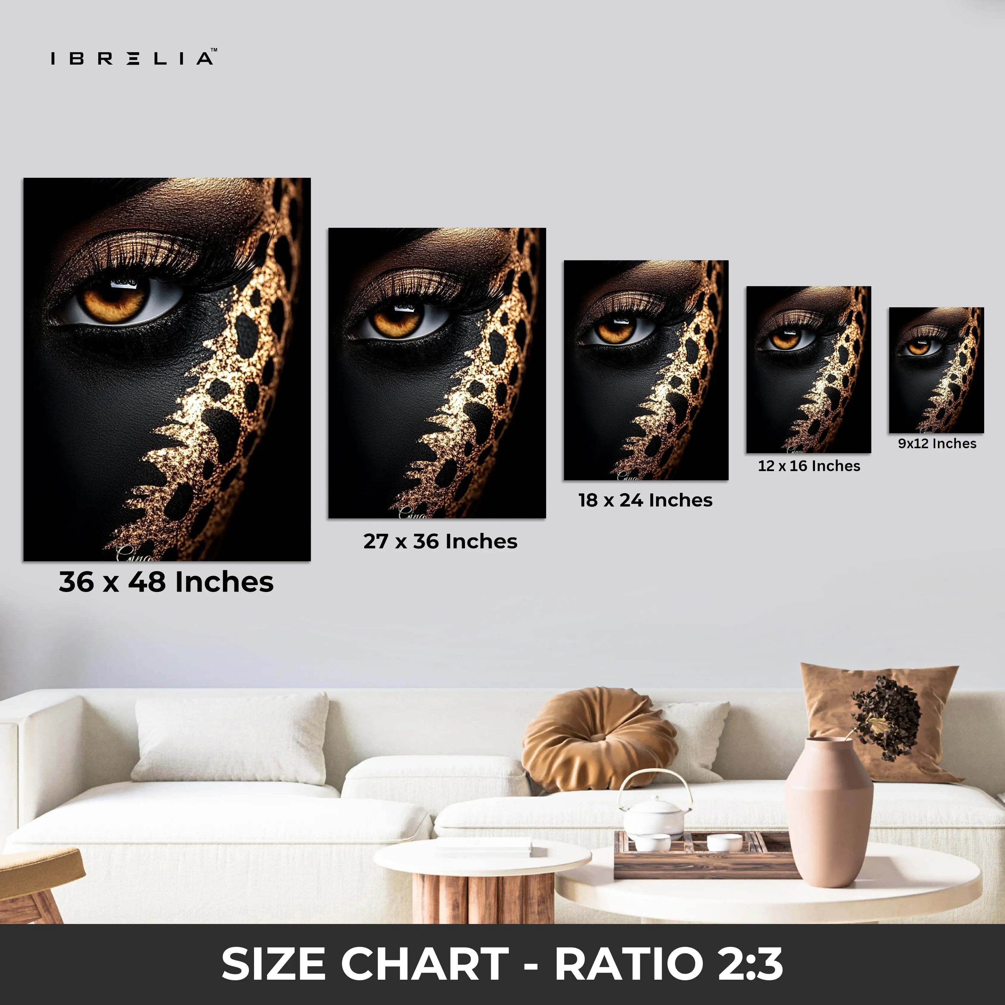 Leopard Gaze Luxury Portrait Art – 4K Ultra Wrap Frame Wall Art in Pakistan | IBRELIA™ IBRELIA