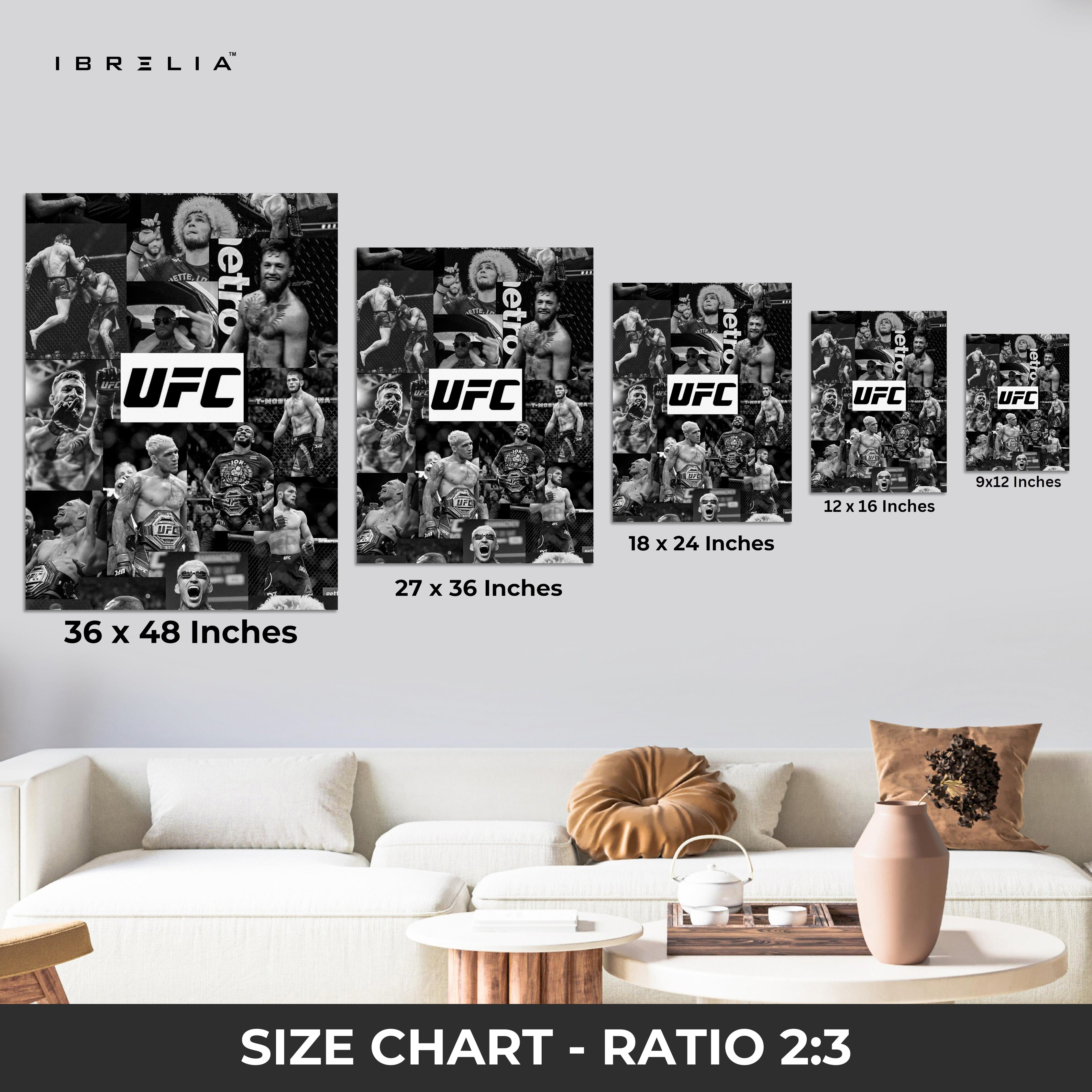 UFC Legends Collage Art – 4K Ultra Wrap Frame Wall Art in Pakistan | IBRELIA™