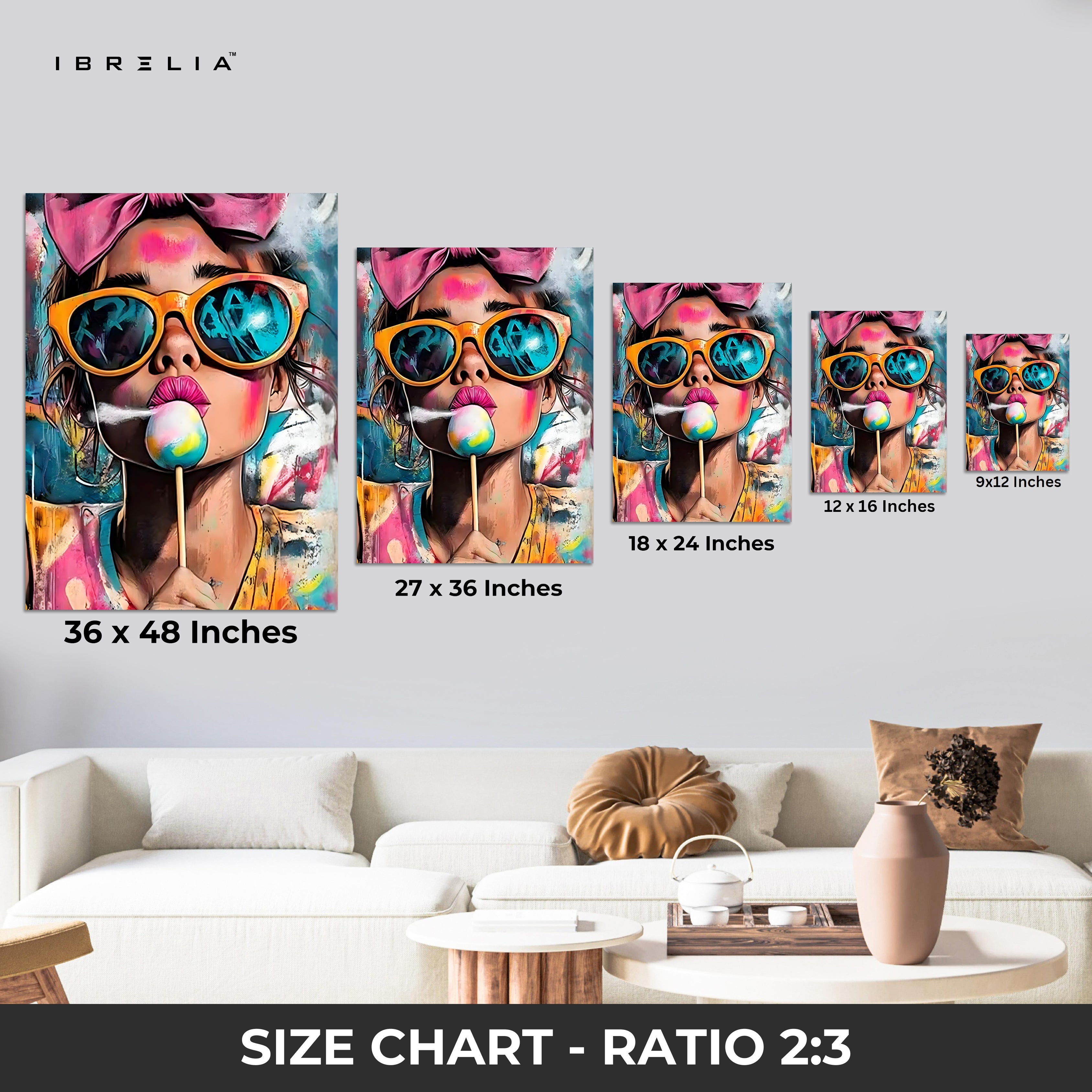 Pop Girl Lollipop Art – 4K Ultra Wrap Frame Wall Art in Pakistan | IBRELIA™