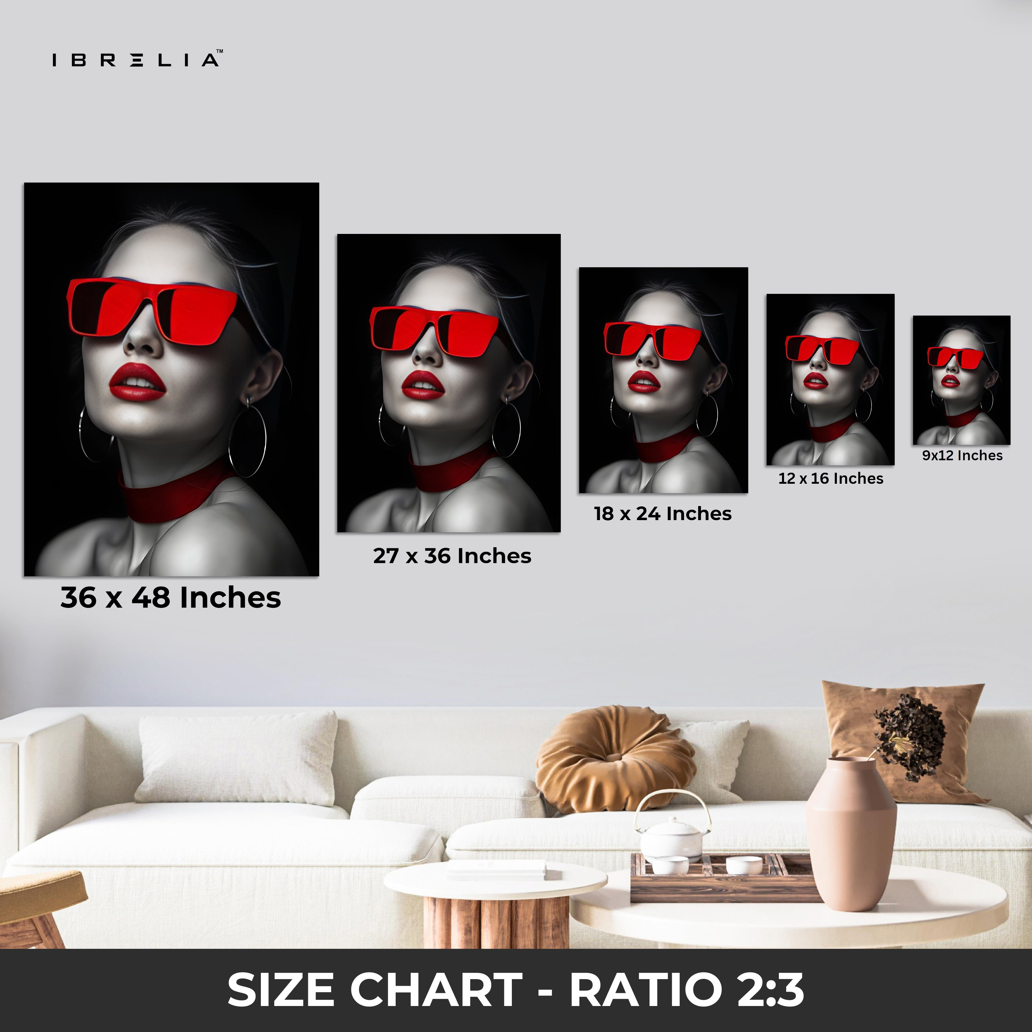 Scarlet Vision Glam Portrait – 4K Ultra Wrap Frame Wall Art in Pakistan | IBRELIA™