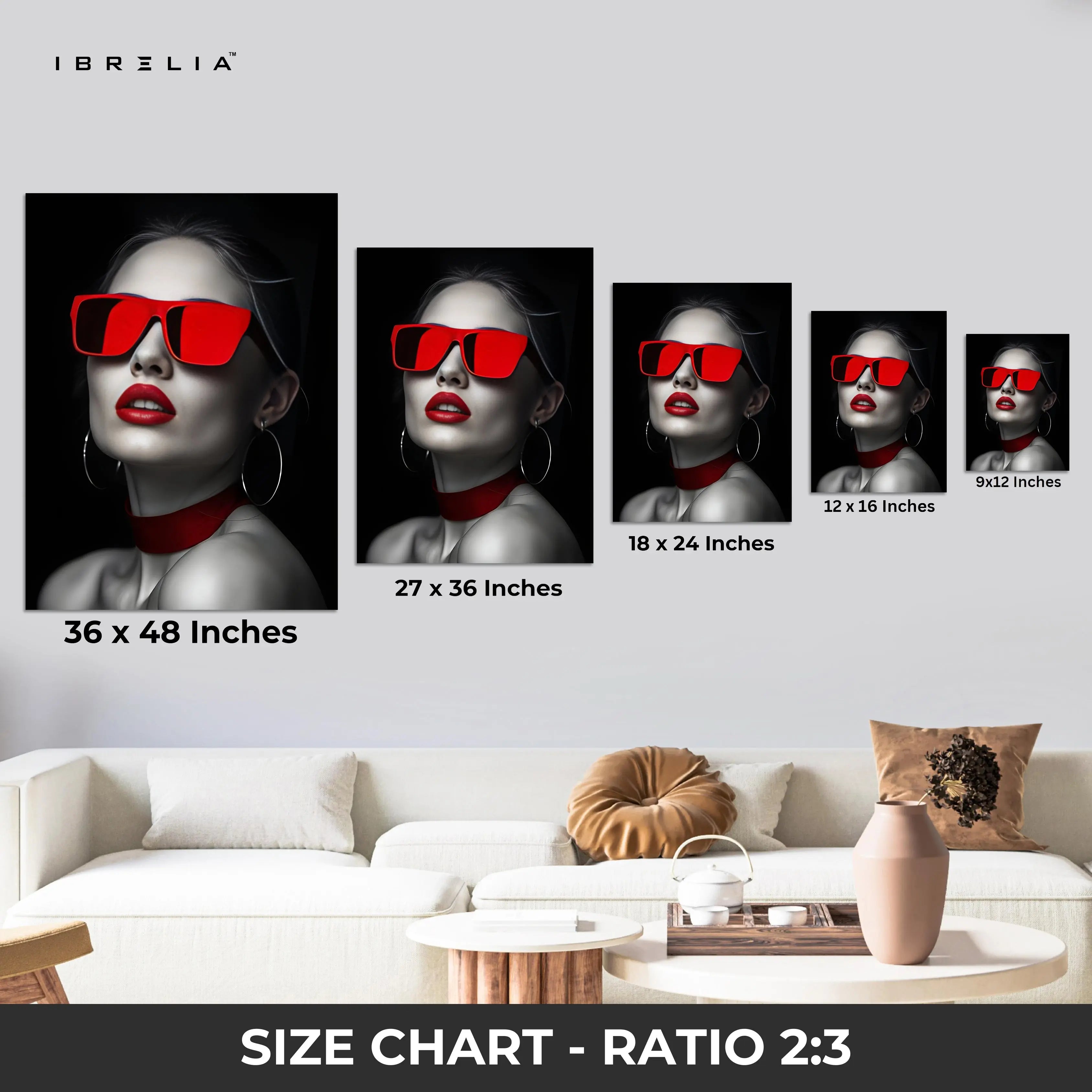 Scarlet Vision Glam Portrait – 4K Ultra Wrap Frame Wall Art in Pakistan | IBRELIA™ IBRELIA
