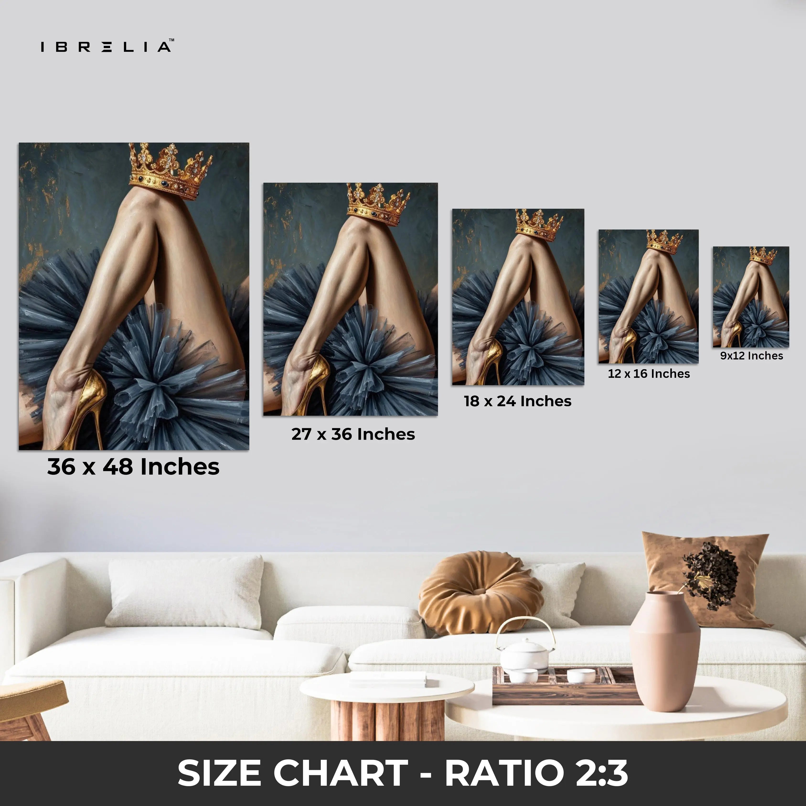 Crowned Elegance Art – 4K Ultra Wrap Frame Wall Art in Pakistan | IBRELIA™ IBRELIA