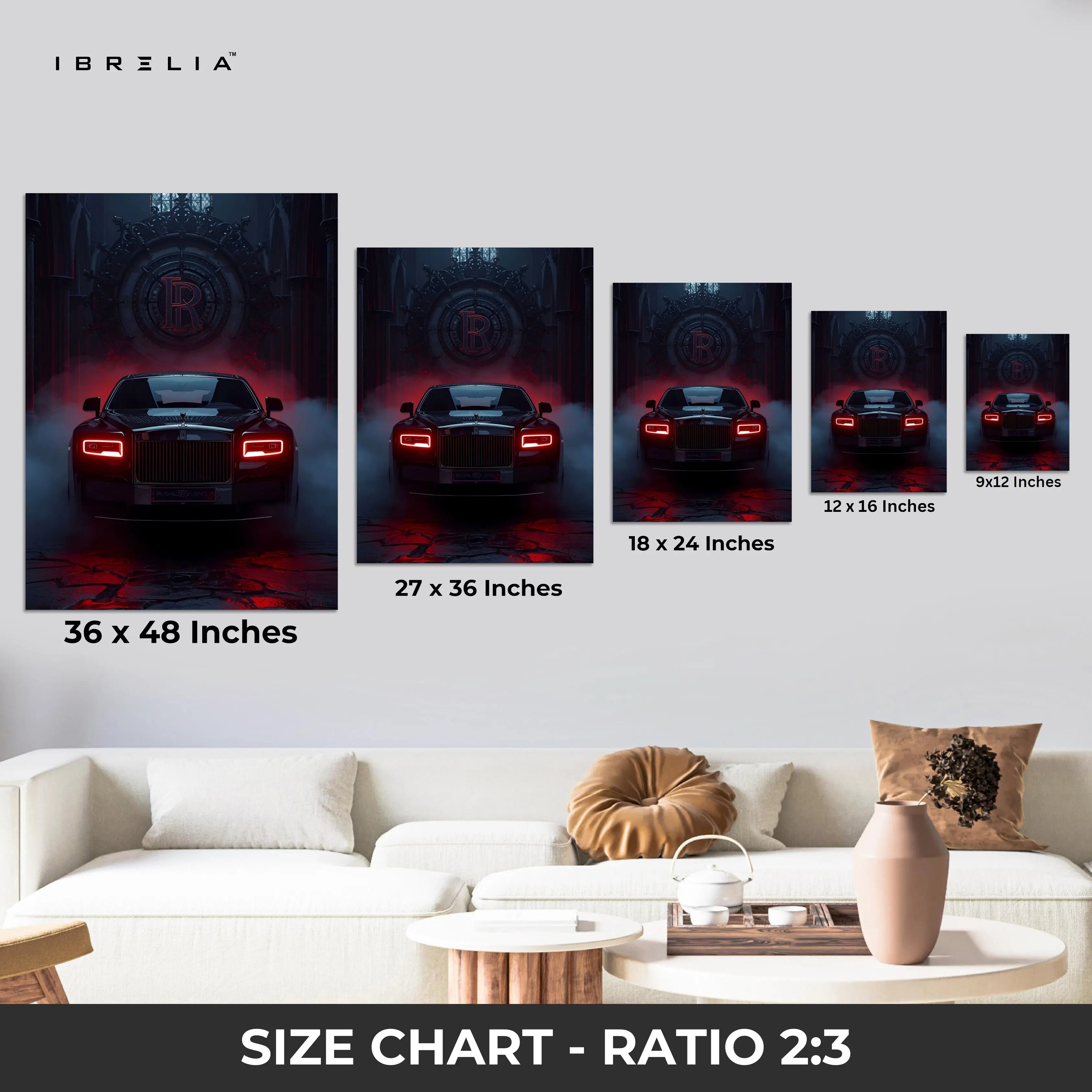 Rolls-Royce Phantom Dark Royale – 4K Ultra Wrap Frame Luxury Wall Art | IBRELIA™ IBRELIA