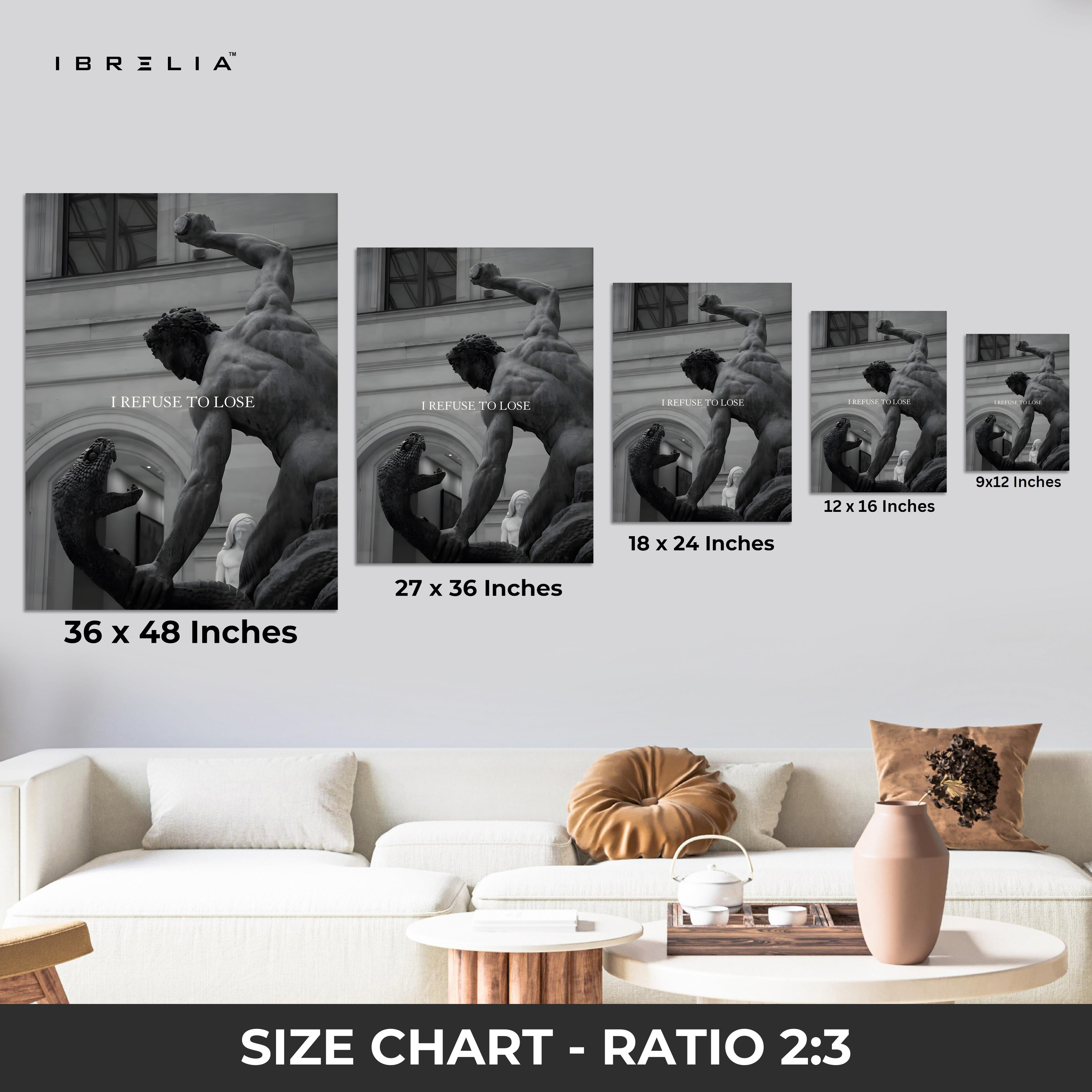 I Refuse To Lose Statue Art – 4K Ultra Wrap Frame Wall Art in Pakistan | IBRELIA™