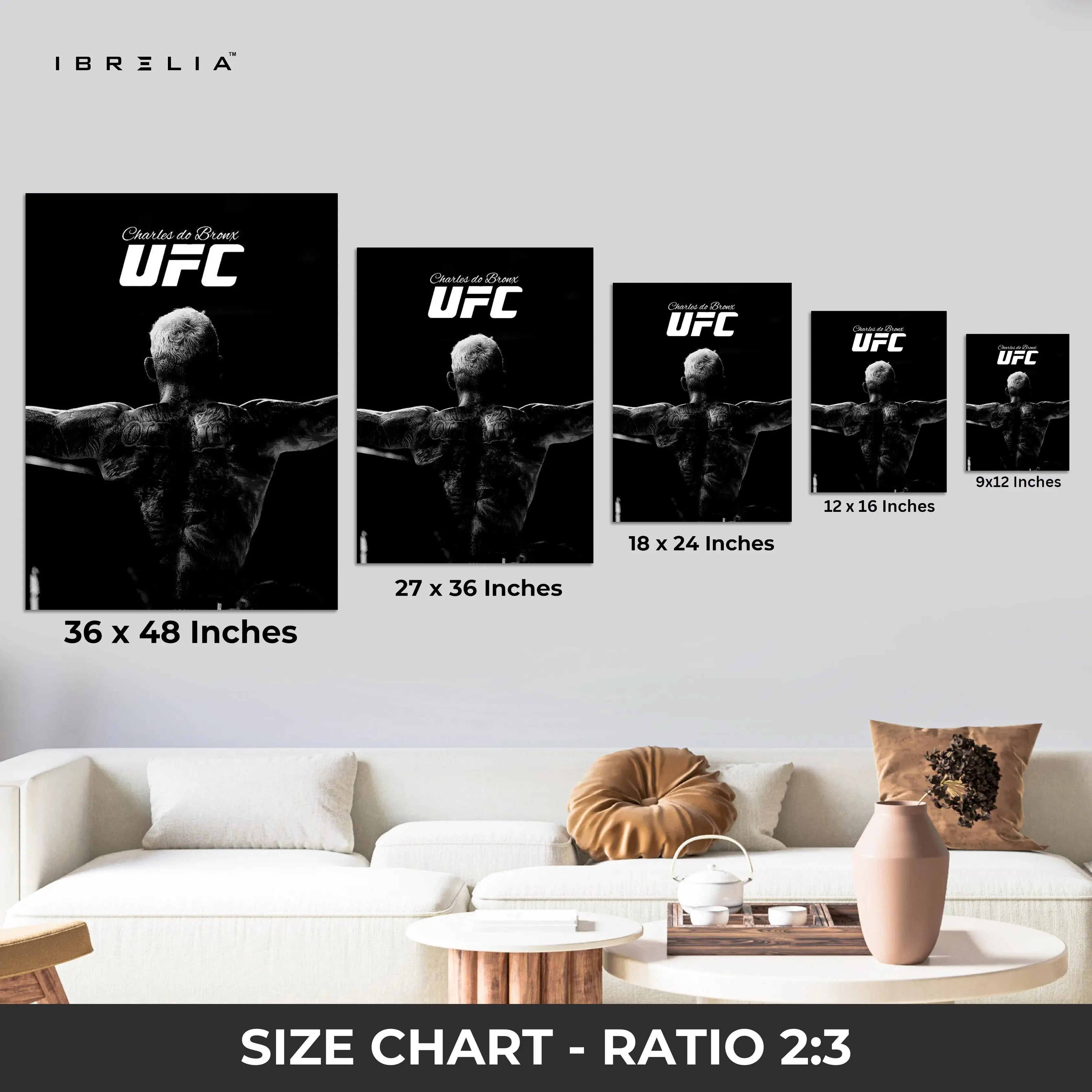 Charles do Bronx UFC Champion Portrait Art – 4K Ultra Wrap Frame Wall Art in Pakistan | IBRELIA™ IBRELIA
