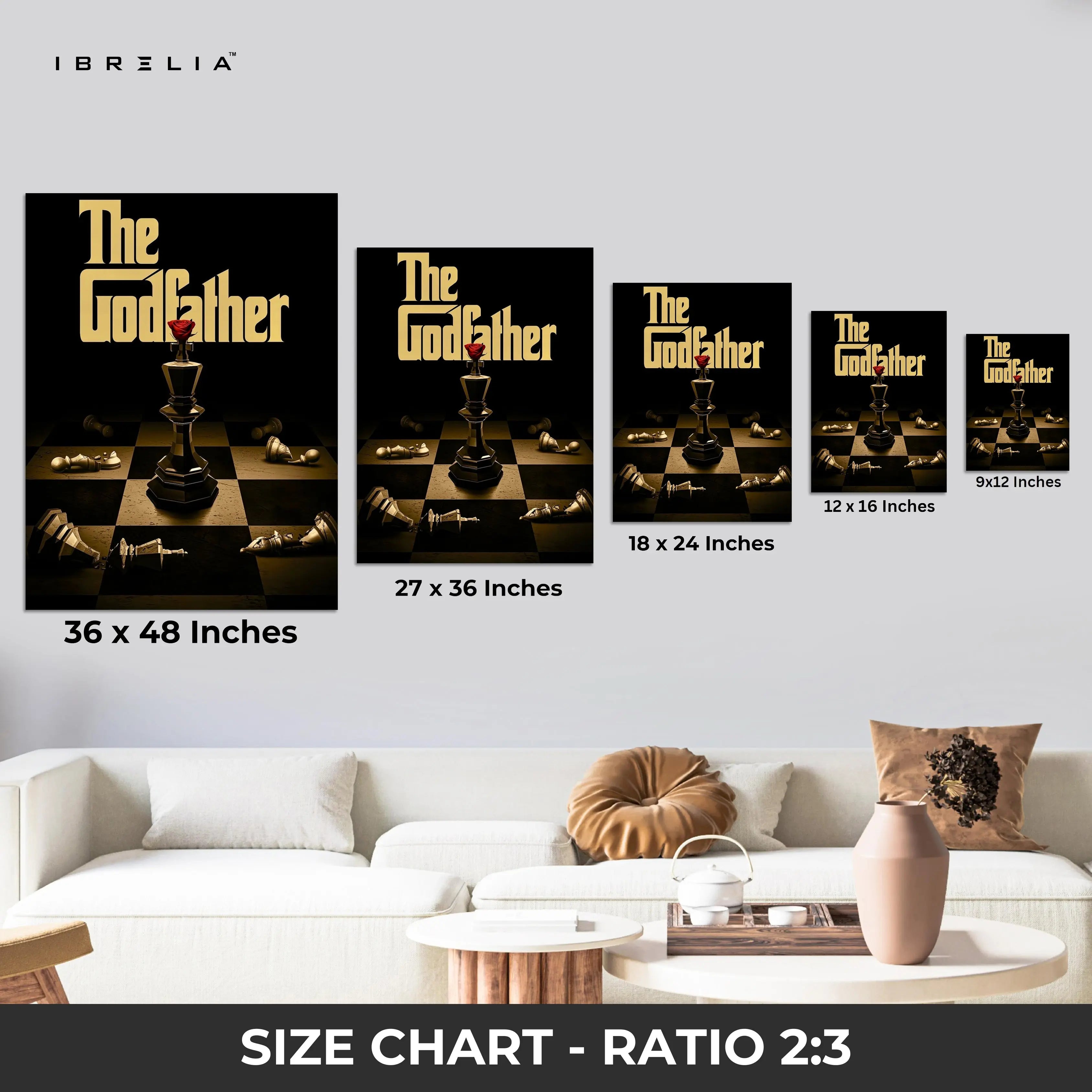 The Godfather Chess Power Art – 4K Ultra Wrap Frame Wall Art in Pakistan | IBRELIA™ IBRELIA