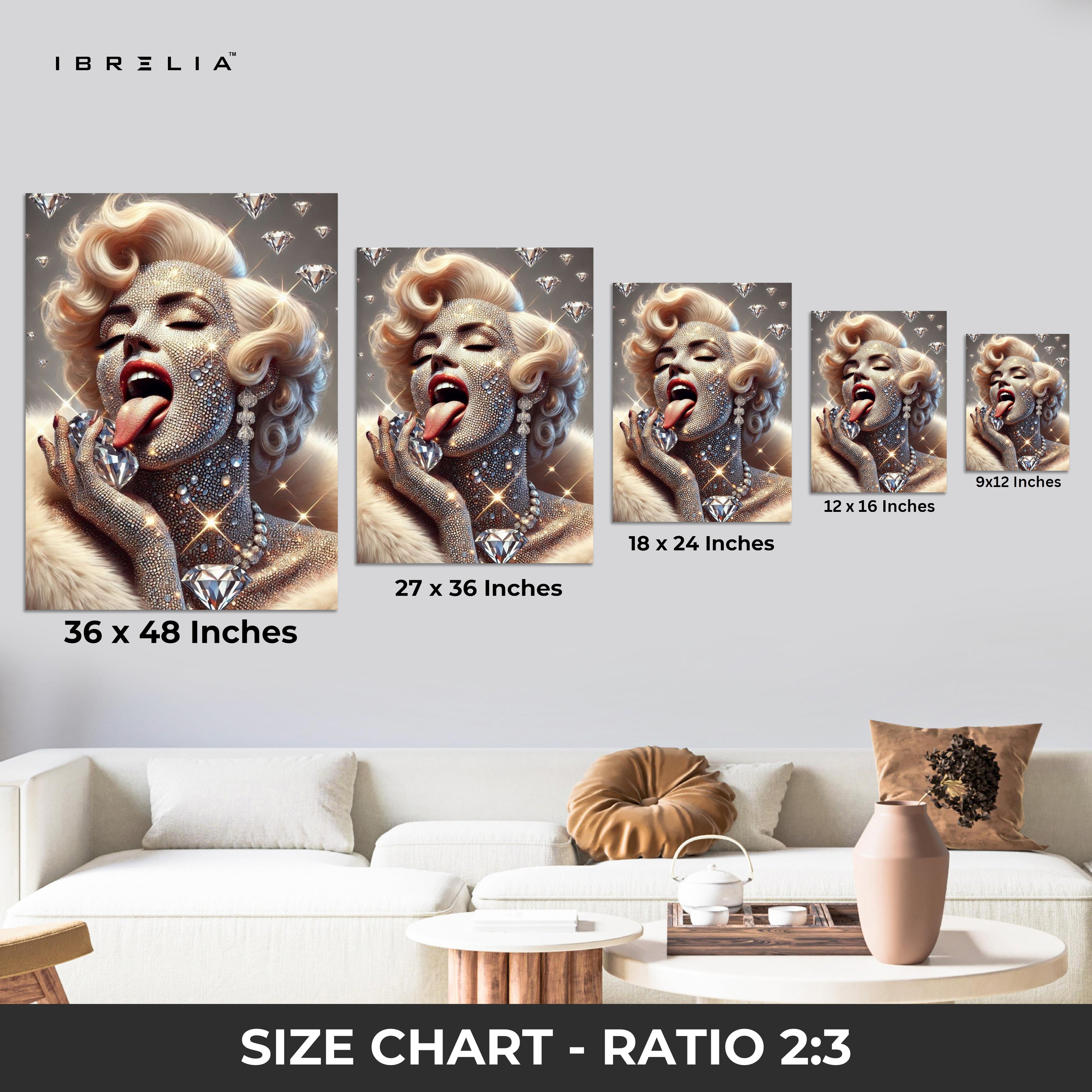 Diamond Desire Glamour Art – 4K Ultra Wrap Frame Wall Art in Pakistan | IBRELIA™