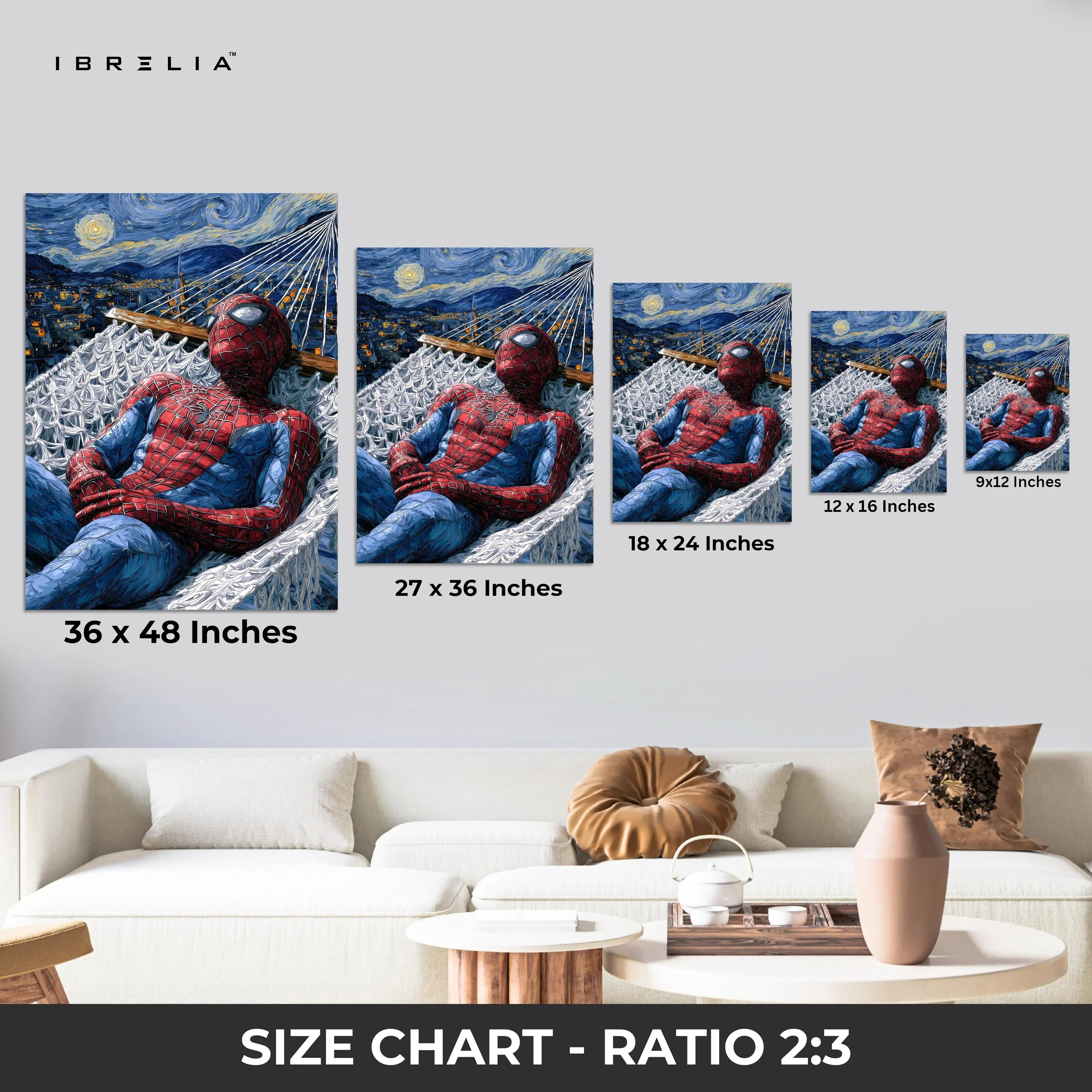 Spider-Man Starry Night Fusion Art – 4K Ultra Wrap Frame Wall Art in Pakistan | IBRELIA™ IBRELIA