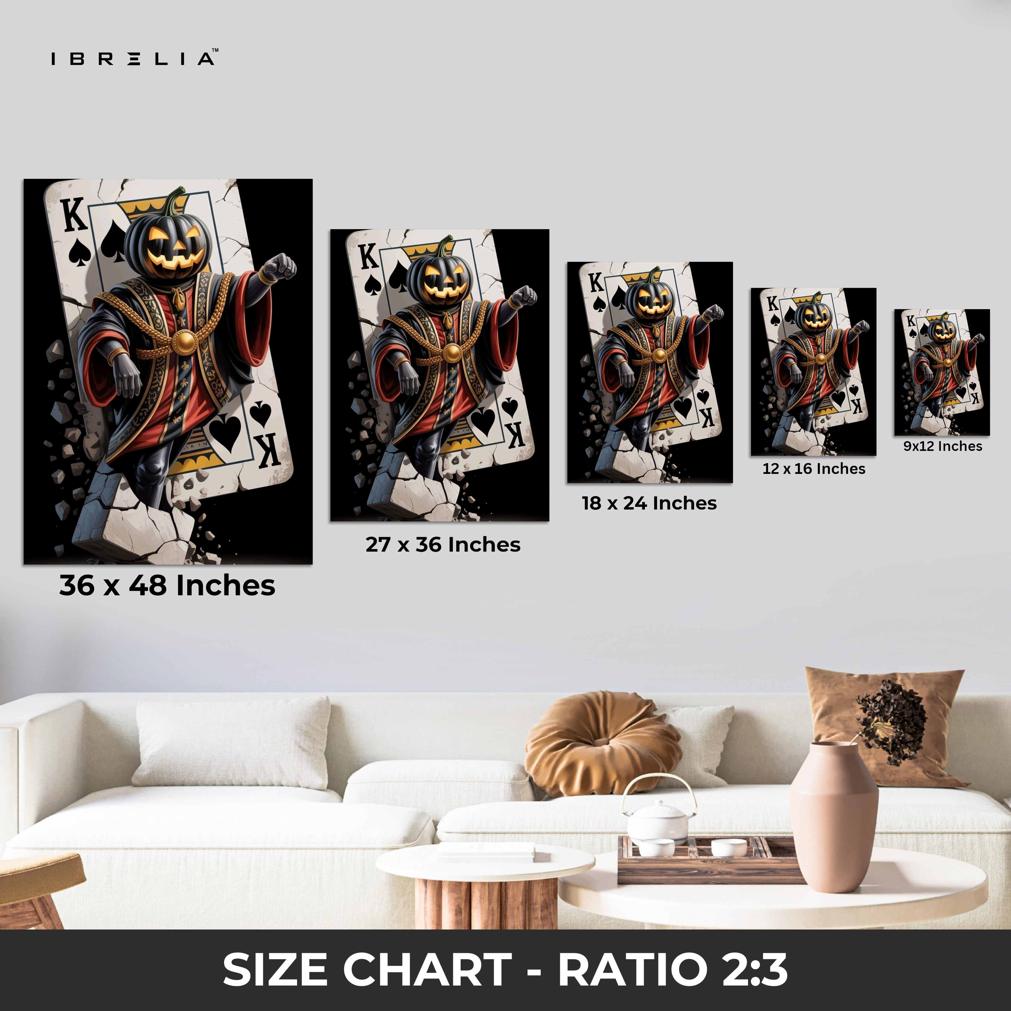 Pumpkin King of Spades Art – 4K Ultra Wrap Frame Wall Art in Pakistan | IBRELIA™
