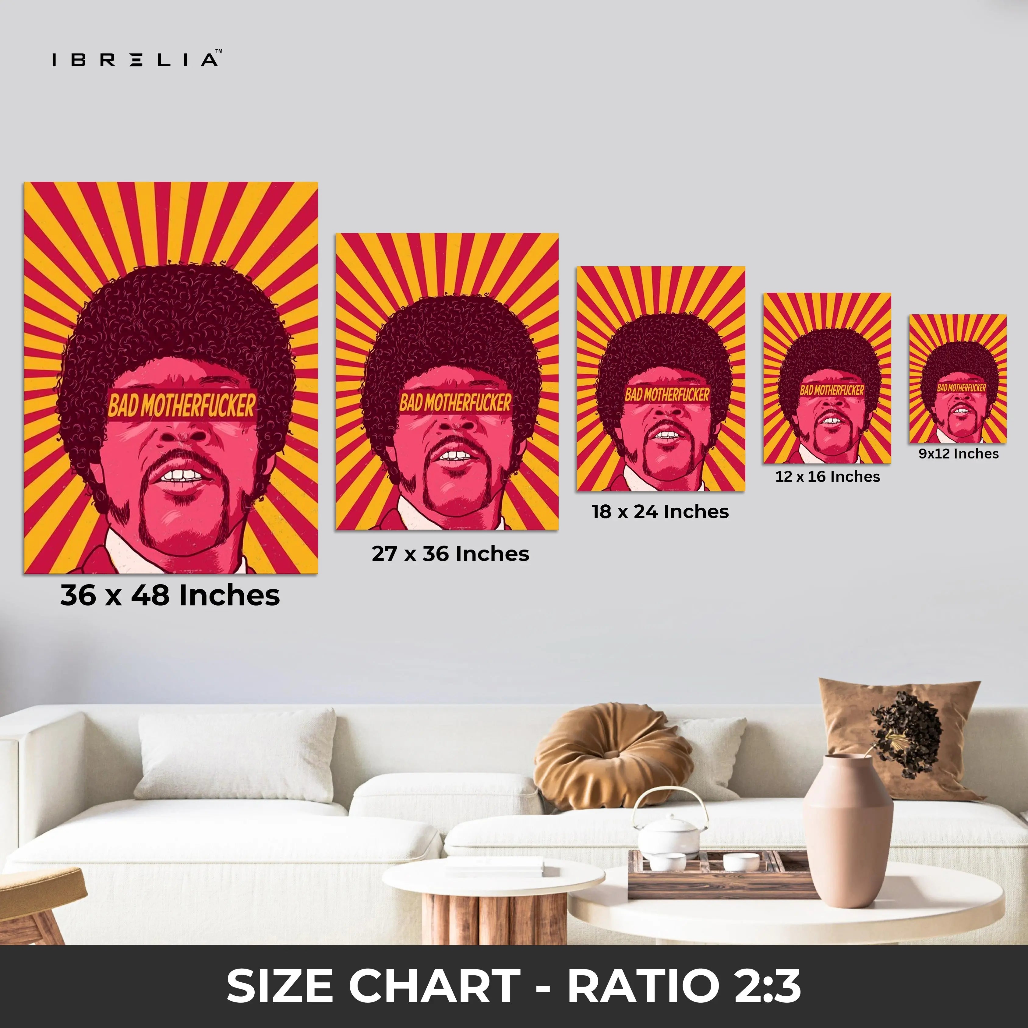 Bad Motherfucker Pop Art – Retro Rebel Icon Wall Art | 4K Ultra Wrap Frame Wall Art in Pakistan | IBRELIA™ IBRELIA
