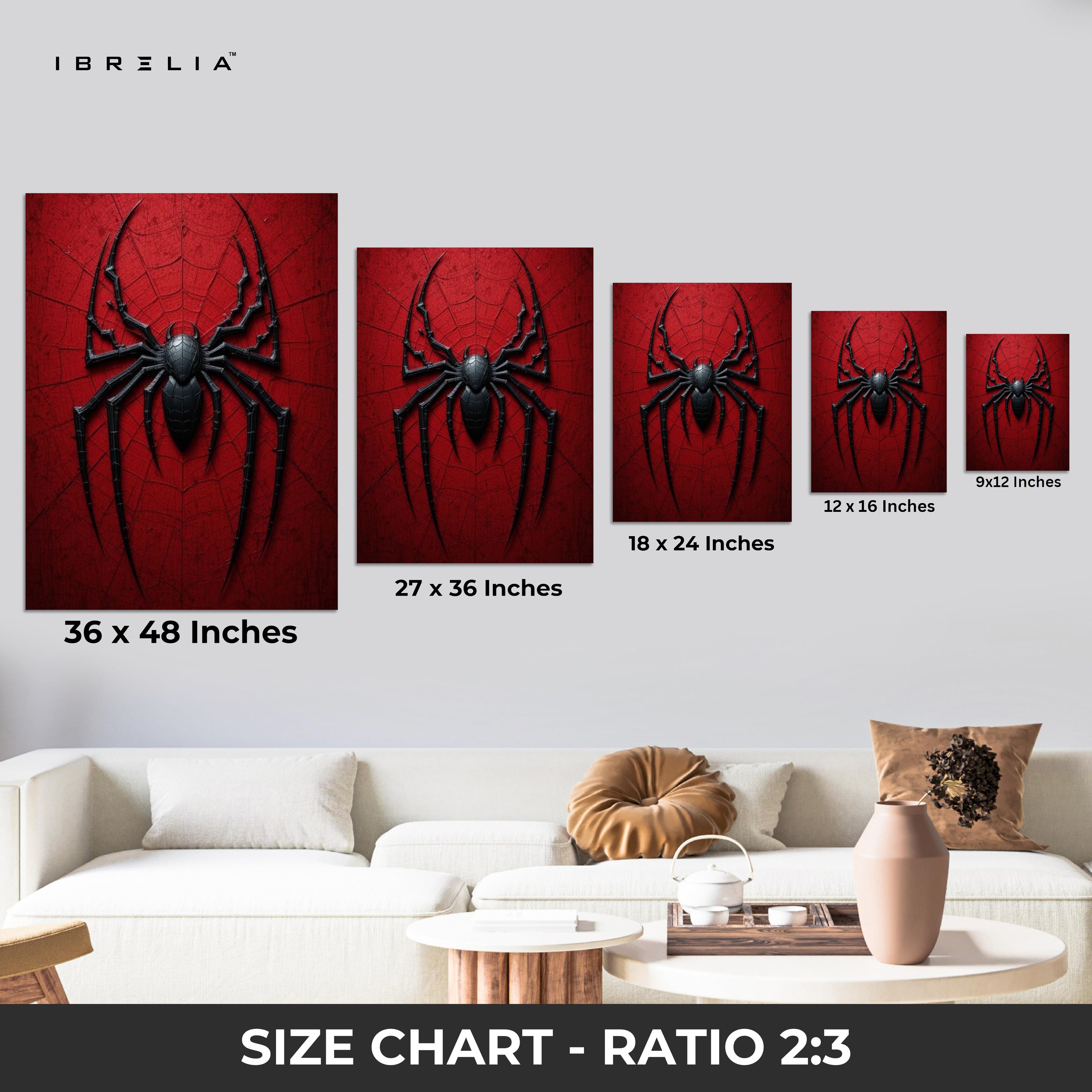 Crimson Arachnid Emblem Art – 4K Ultra Wrap Frame Wall Art in Pakistan | IBRELIA™