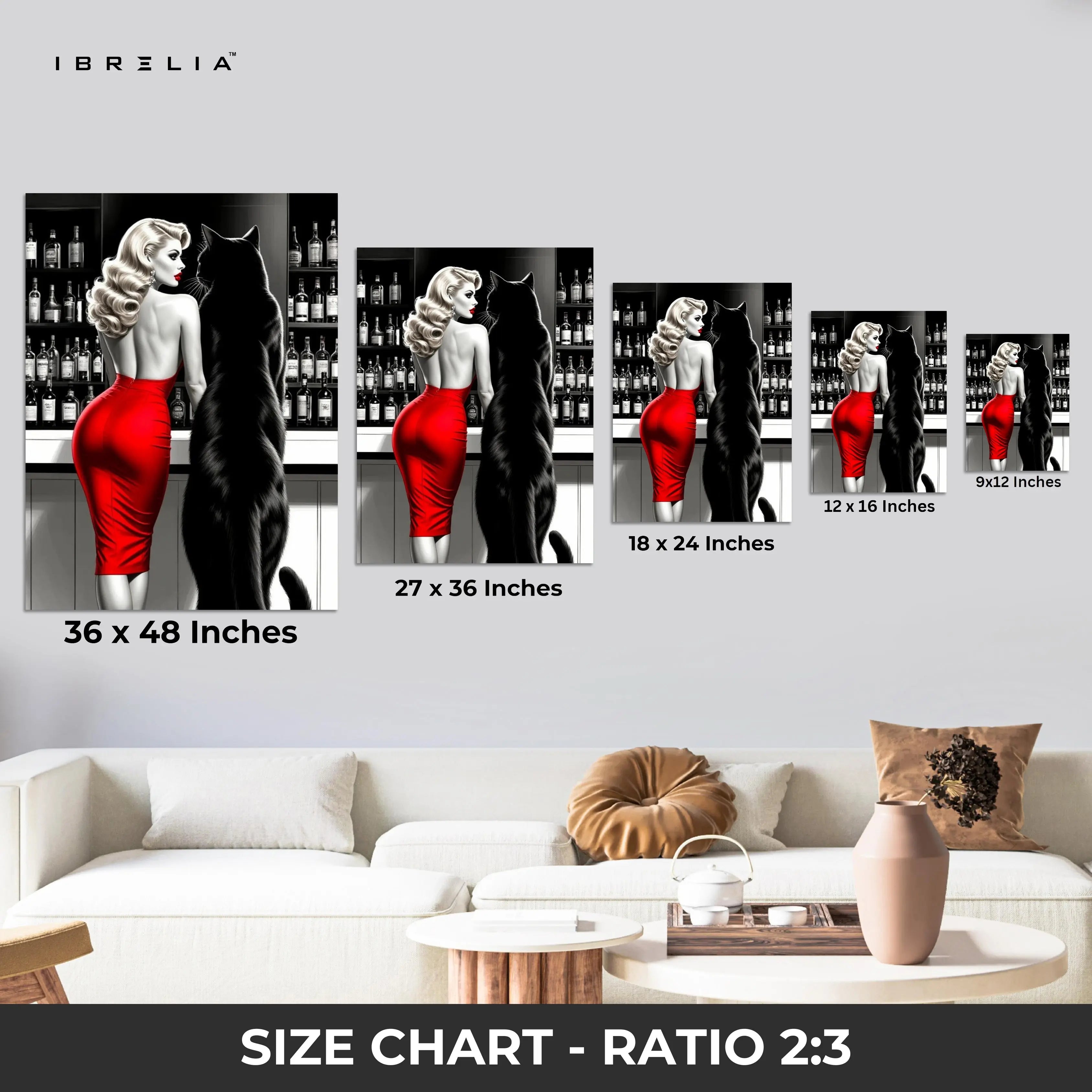 Crimson Elegance Noir Art – 4K Ultra Wrap Frame Wall Art in Pakistan | IBRELIA™ IBRELIA