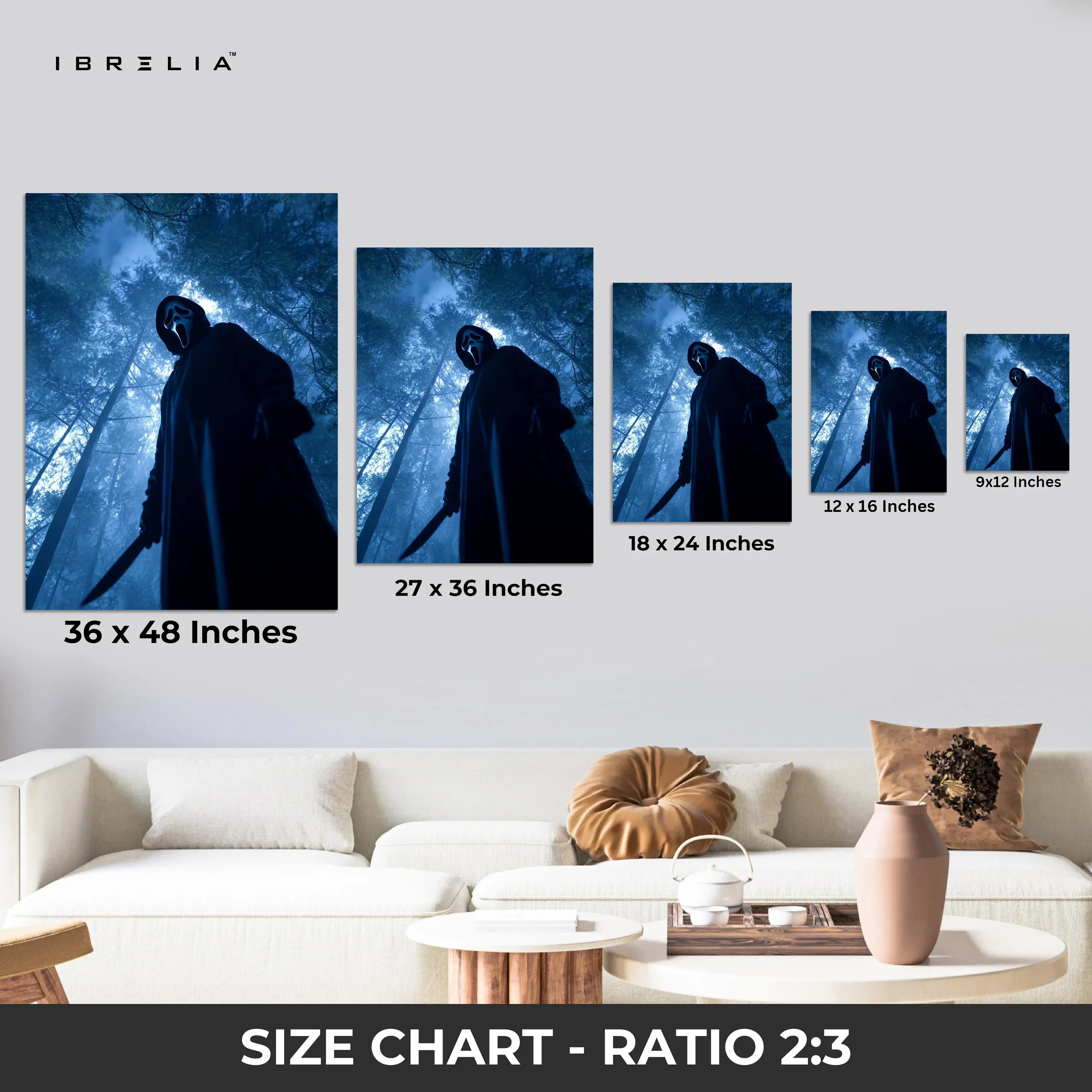 Midnight Forest Apparition – Dark Atmospheric Horror Art | 4K Ultra Wrap Frame Wall Art in Pakistan | IBRELIA™ IBRELIA