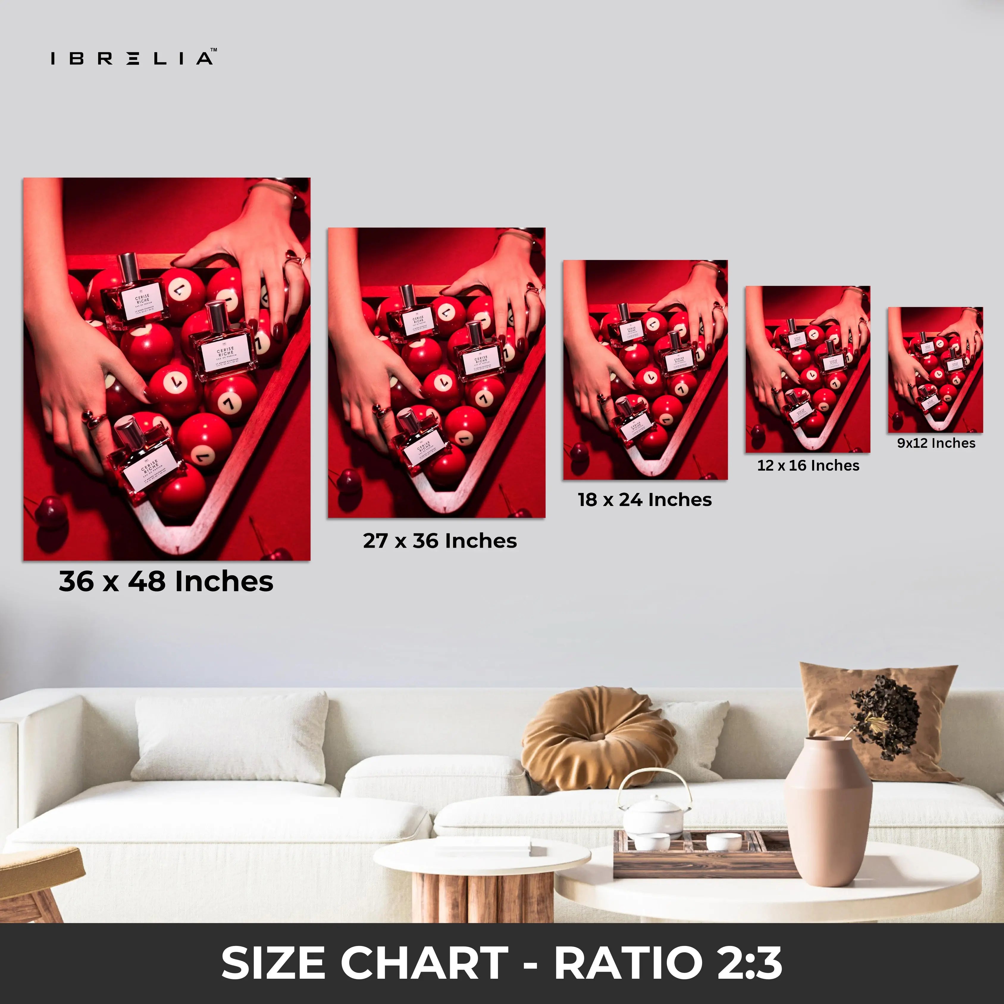Crimson Desire Pool Noir Art – 4K Ultra Wrap Frame Wall Art in Pakistan | IBRELIA™ IBRELIA