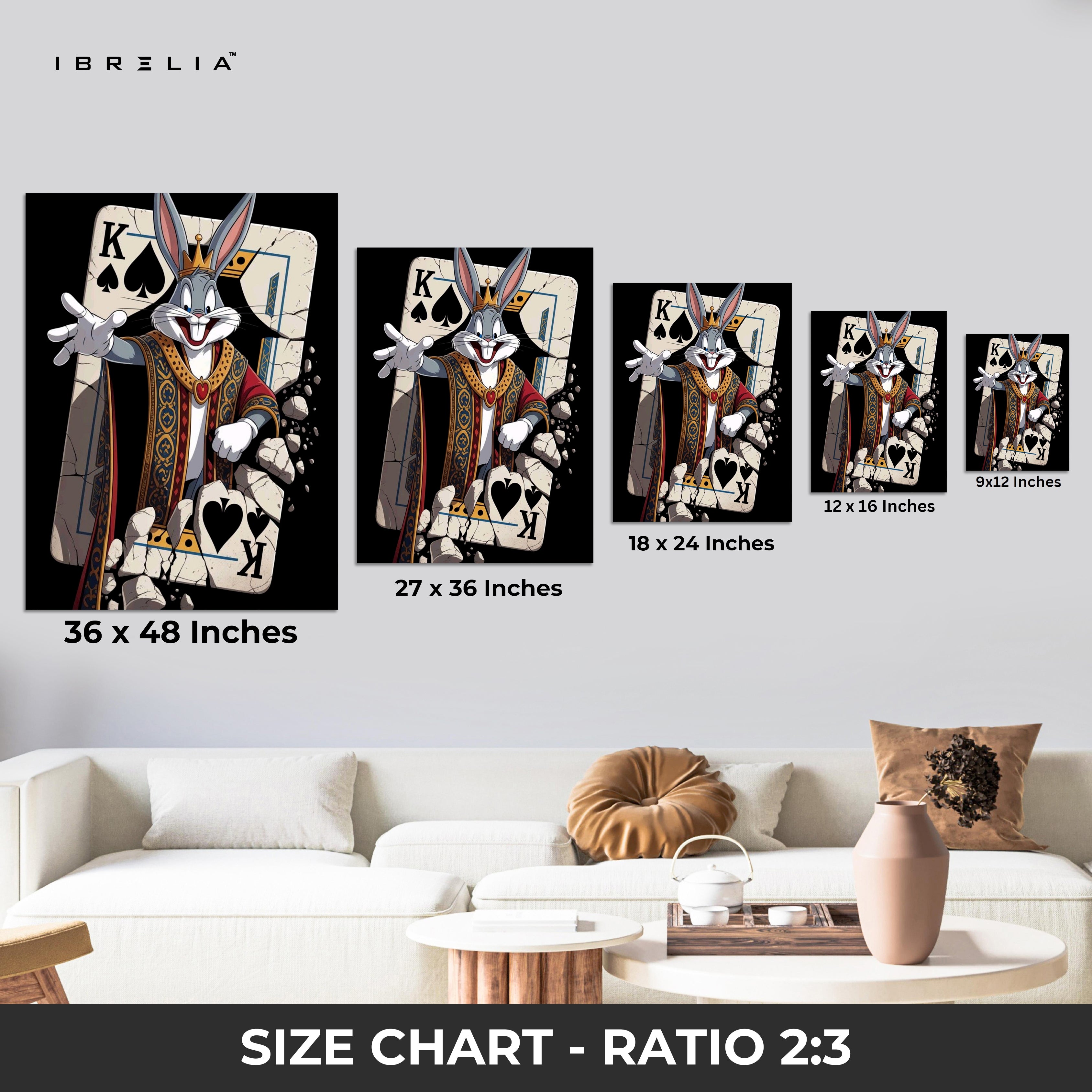Bugs Bunny King of Spades Art – 4K Ultra Wrap Frame Wall Art in Pakistan | IBRELIA™