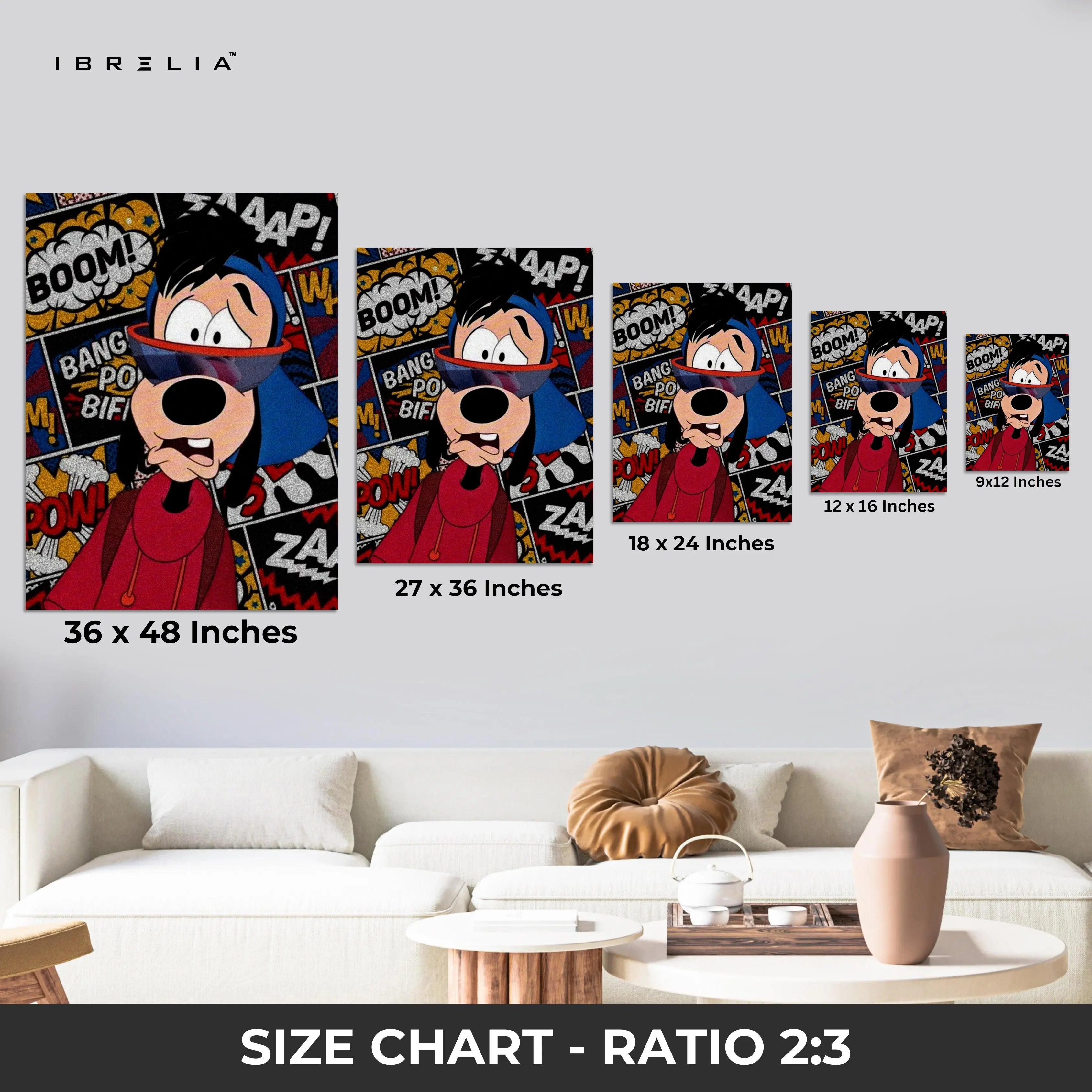 Street Pop Goofy – Comic Graffiti Character Art | 4K Ultra Wrap Frame Wall Art in Pakistan | IBRELIA™ IBRELIA