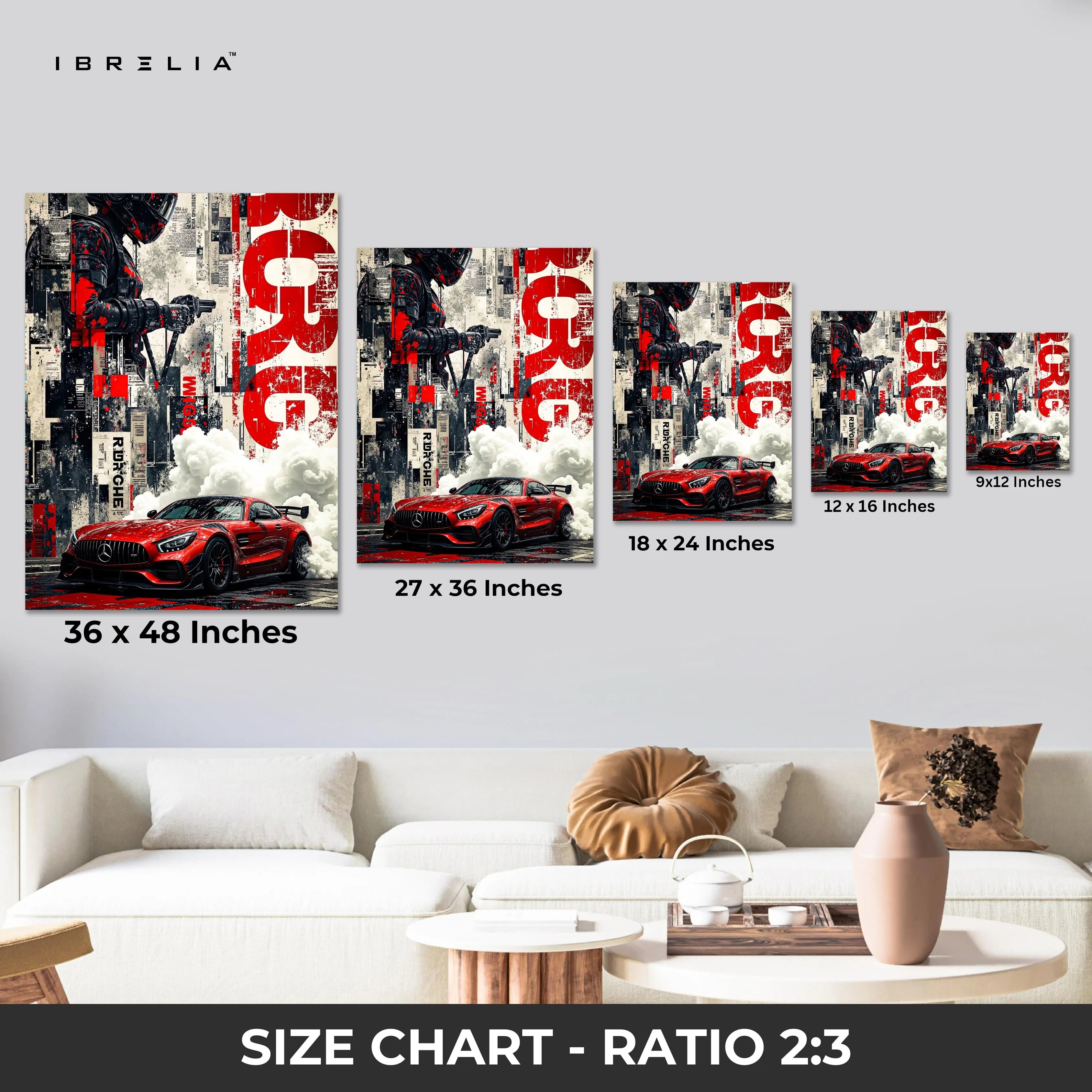 Mercedes AMG Rogue Driver Wall Art – Street Racing Canvas Frame Pakistan | Urban Performance Poster | IBRELIA™ IBRELIA