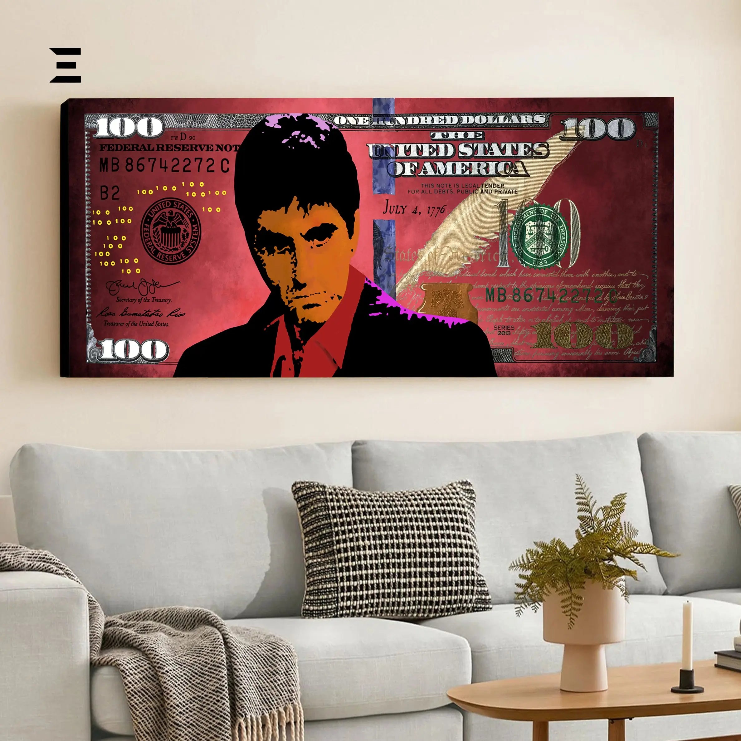 Ultra Wide Wall Art – Scarface Red Money Edition | IBRELIA™ IBRELIA