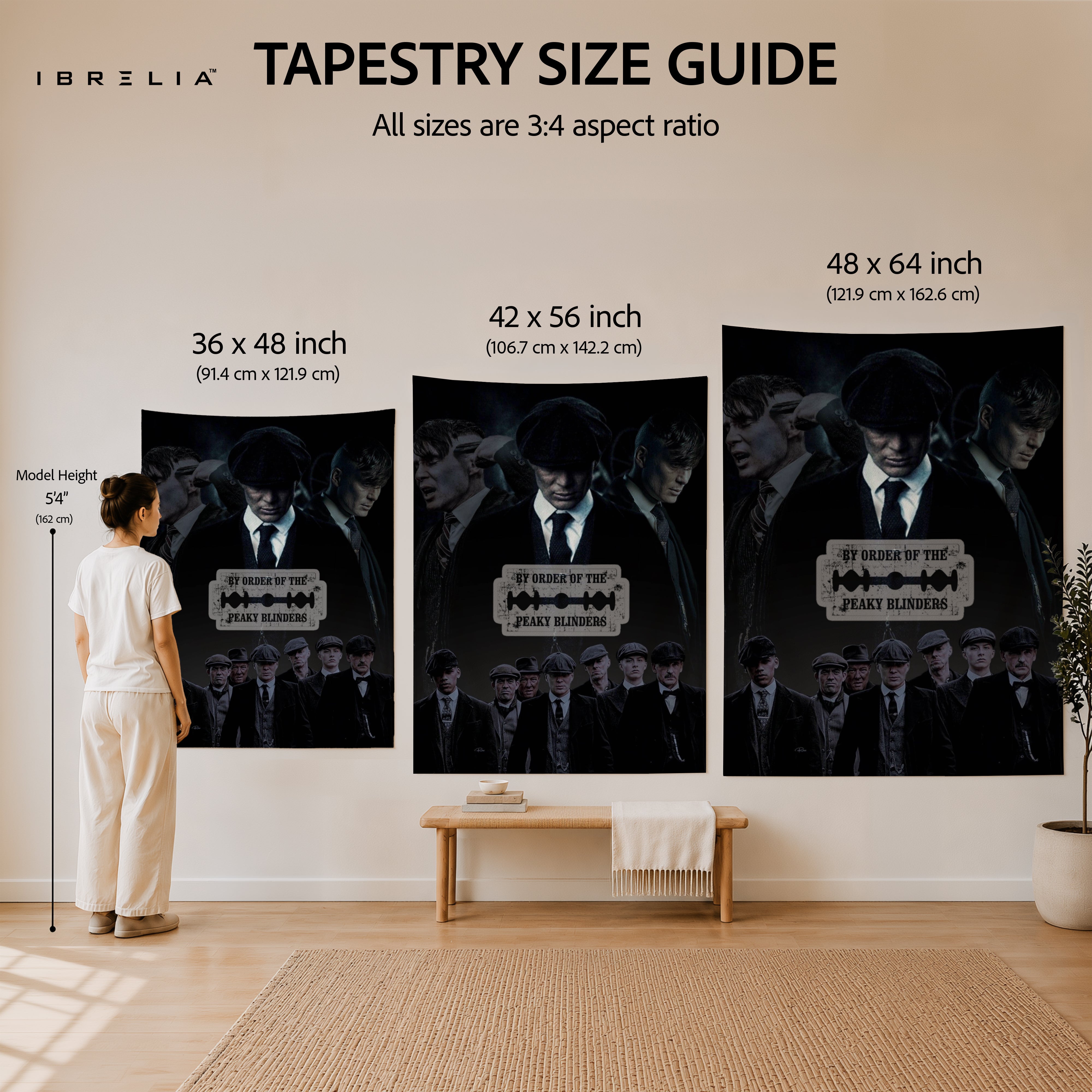 By Order of the Peaky Blinders Wall Tapestry | Premium Heavyweight Jute Fabric Wall Hanging